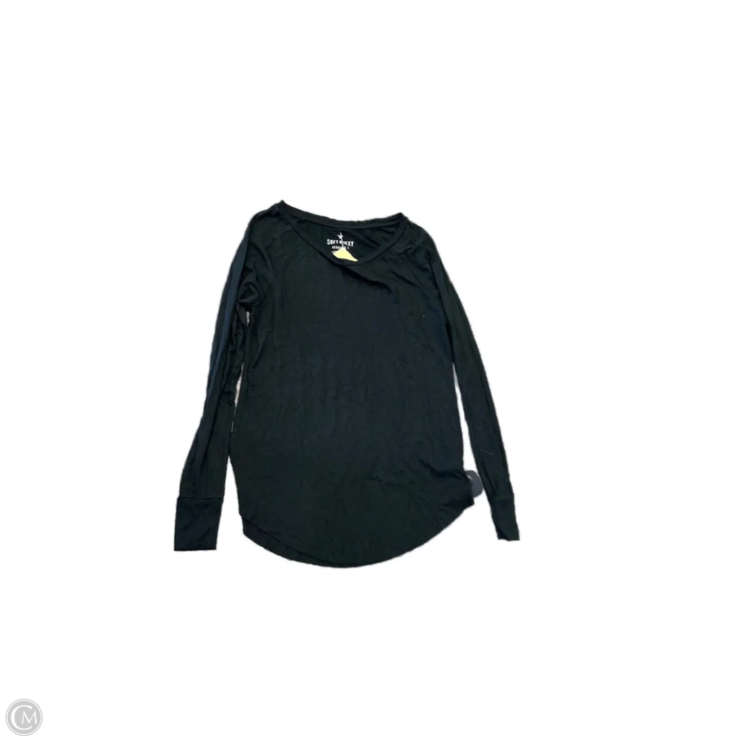 Top Long Sleeve Basic By American Eagle In Black, Size: Xs