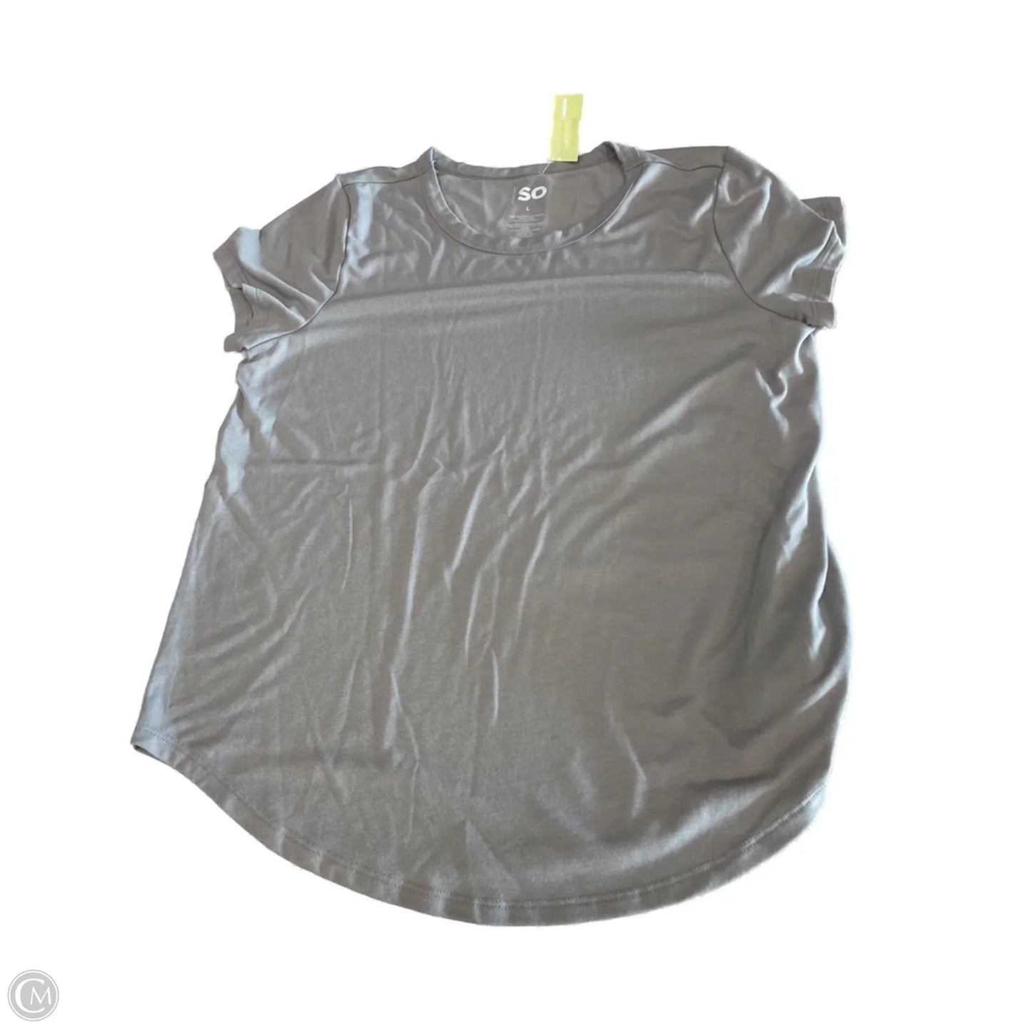 Top Short Sleeve Basic By So In Beige, Size: L