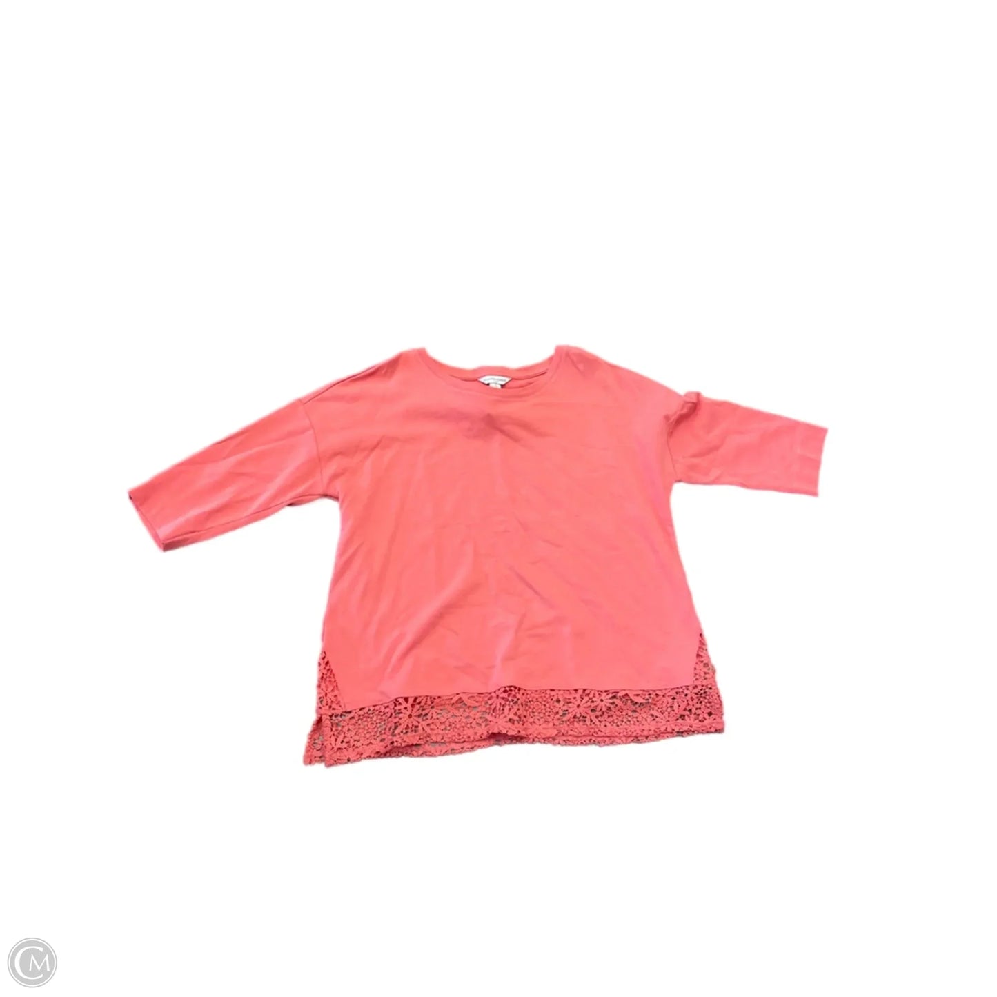 Top 3/4 Sleeve By Christopher And Banks In Coral, Size: Xl