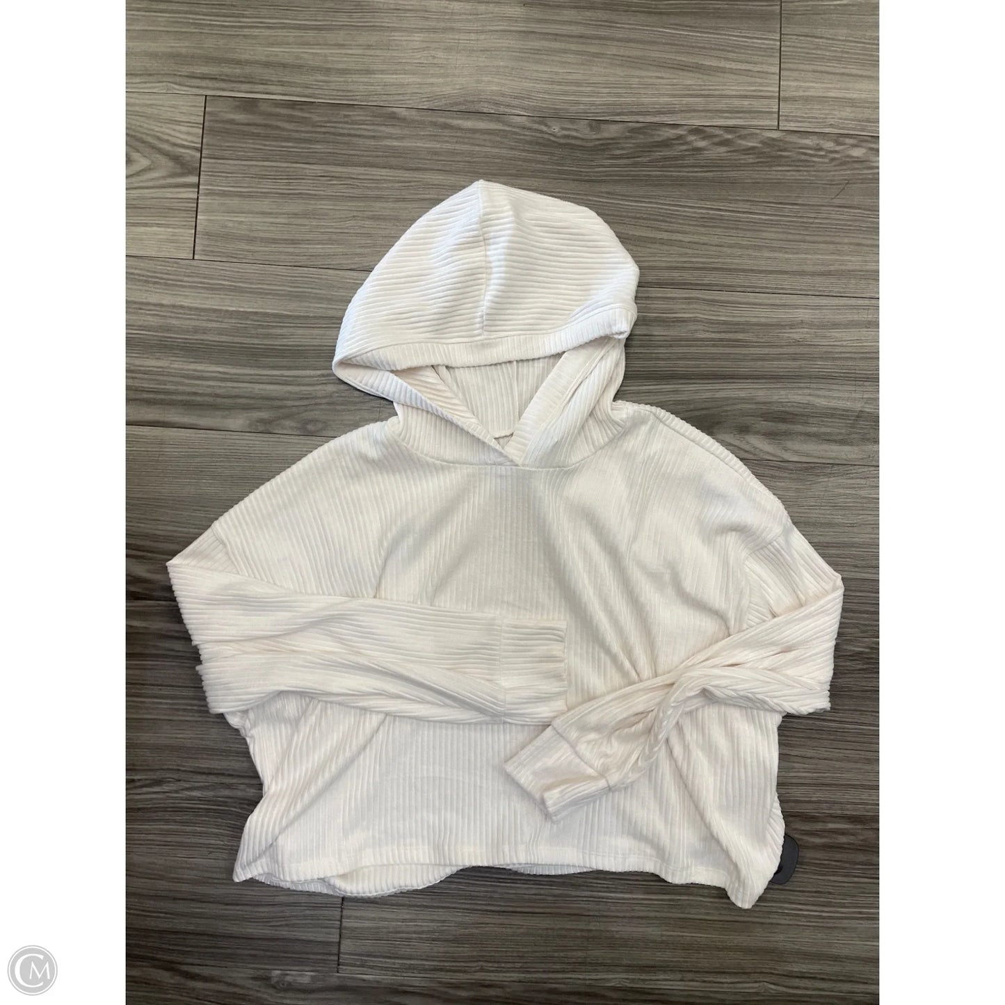 Sweatshirt Hoodie By Hollister In Cream, Size: Xxl