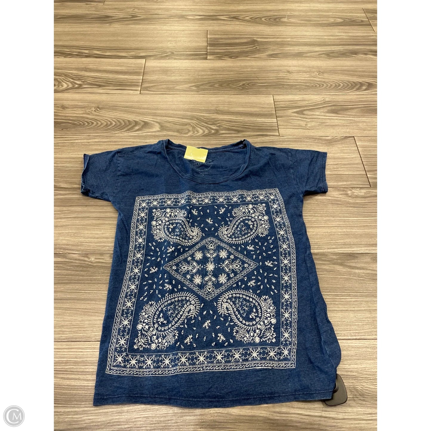 Top Short Sleeve By Lucky Brand In Blue, Size: S