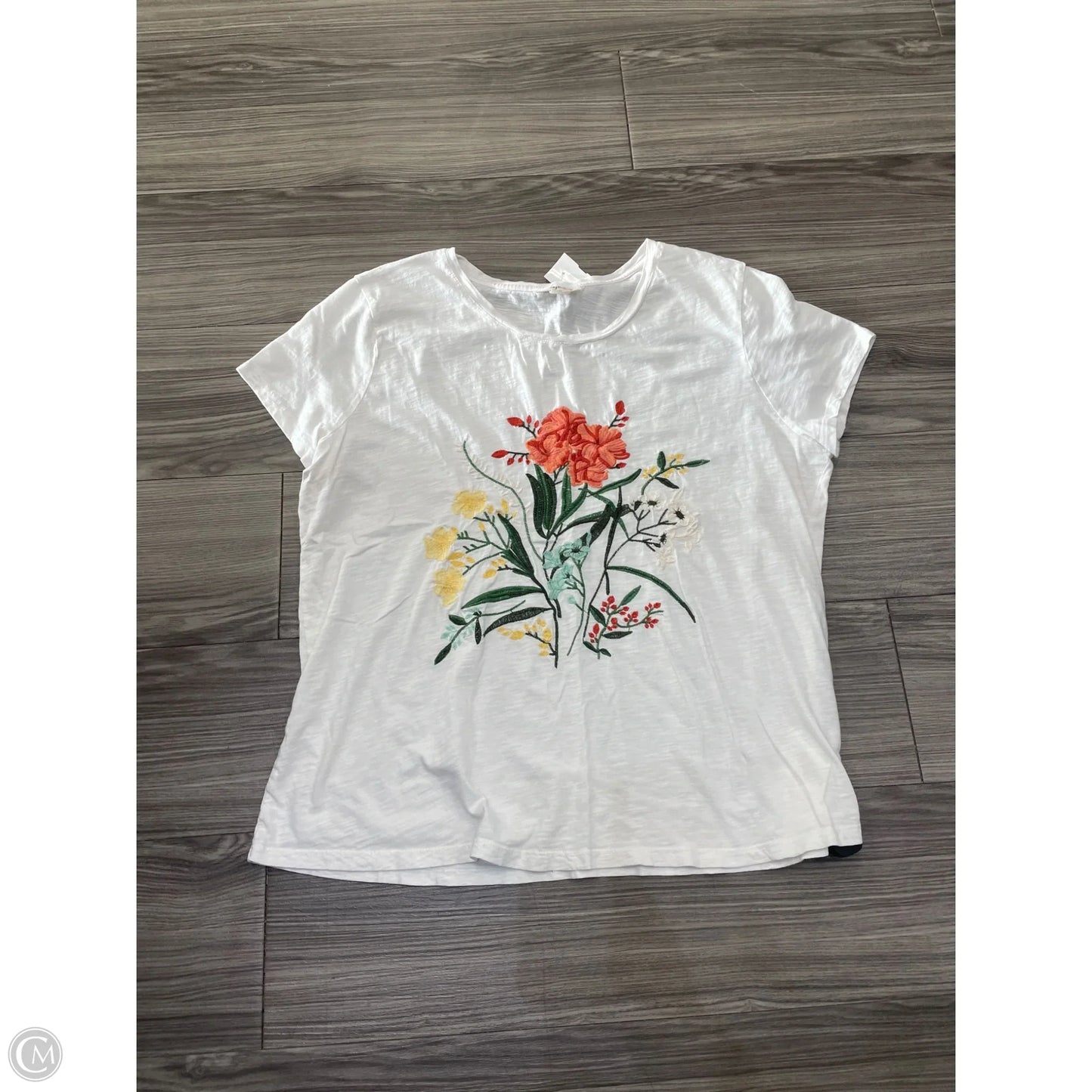 Top Short Sleeve By Style And Company In White, Size: Xxl