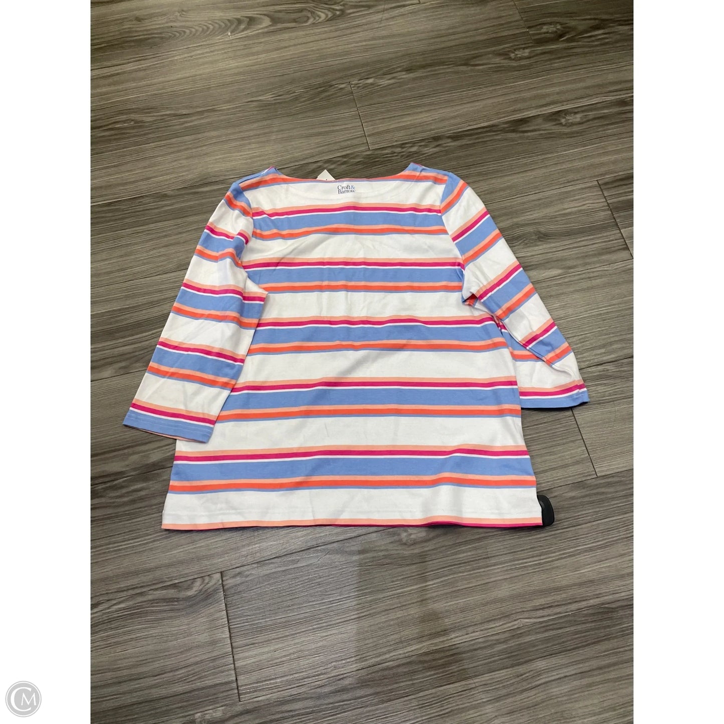 Top Long Sleeve By Croft And Barrow In Striped Pattern, Size: Xxl