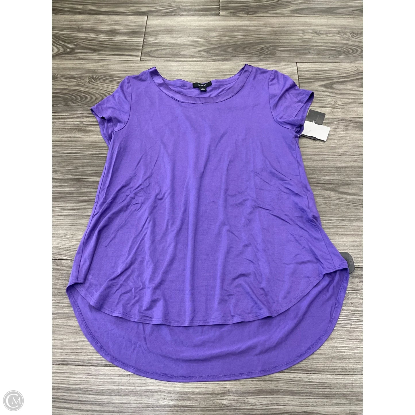 Top Short Sleeve By Alfani In Purple, Size: M