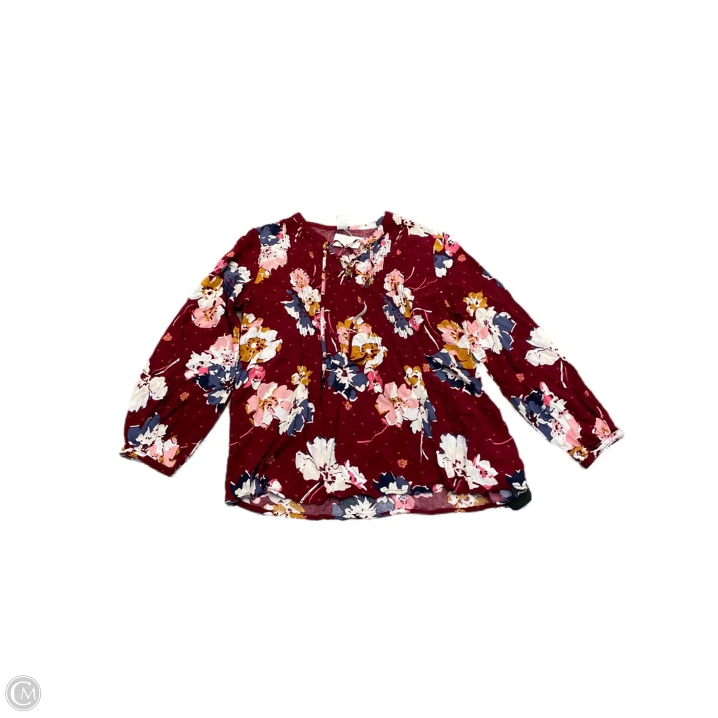 Blouse Long Sleeve By Old Navy In Floral Print, Size: S