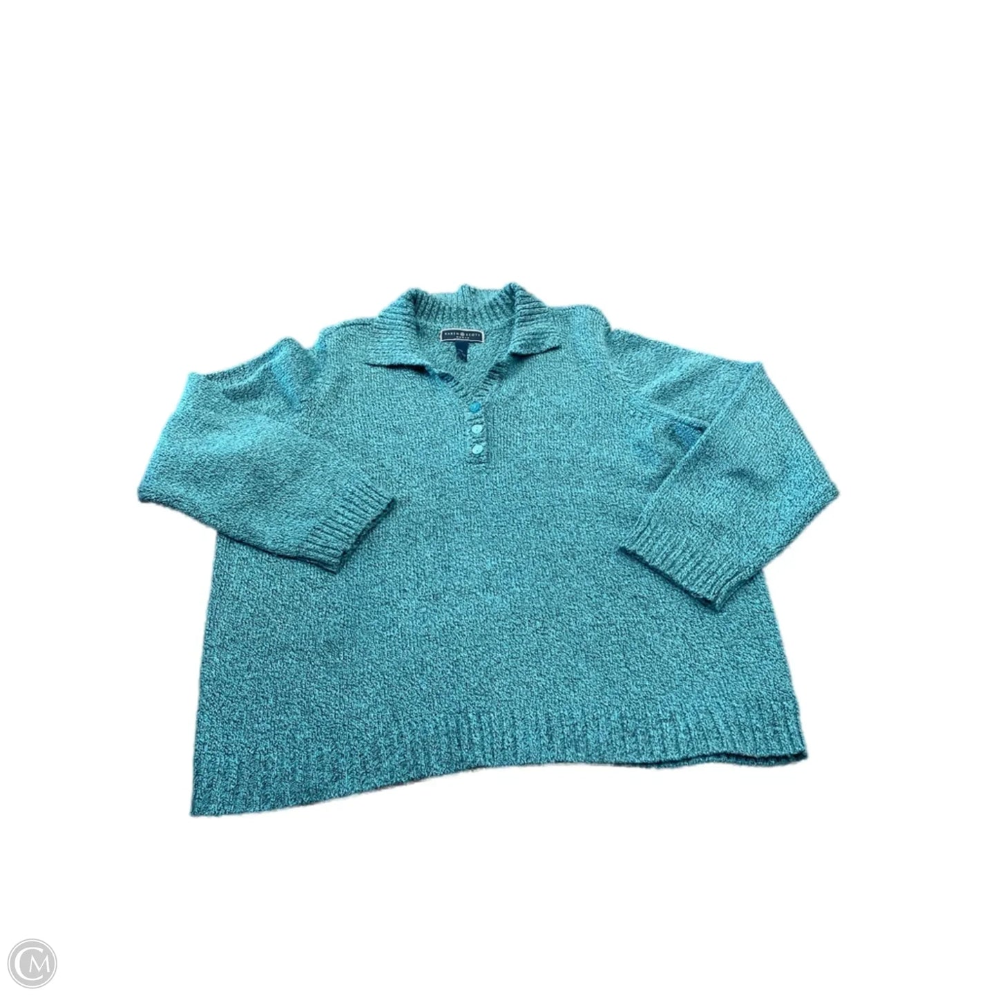 Sweater By Karen Scott In Blue, Size: 2x