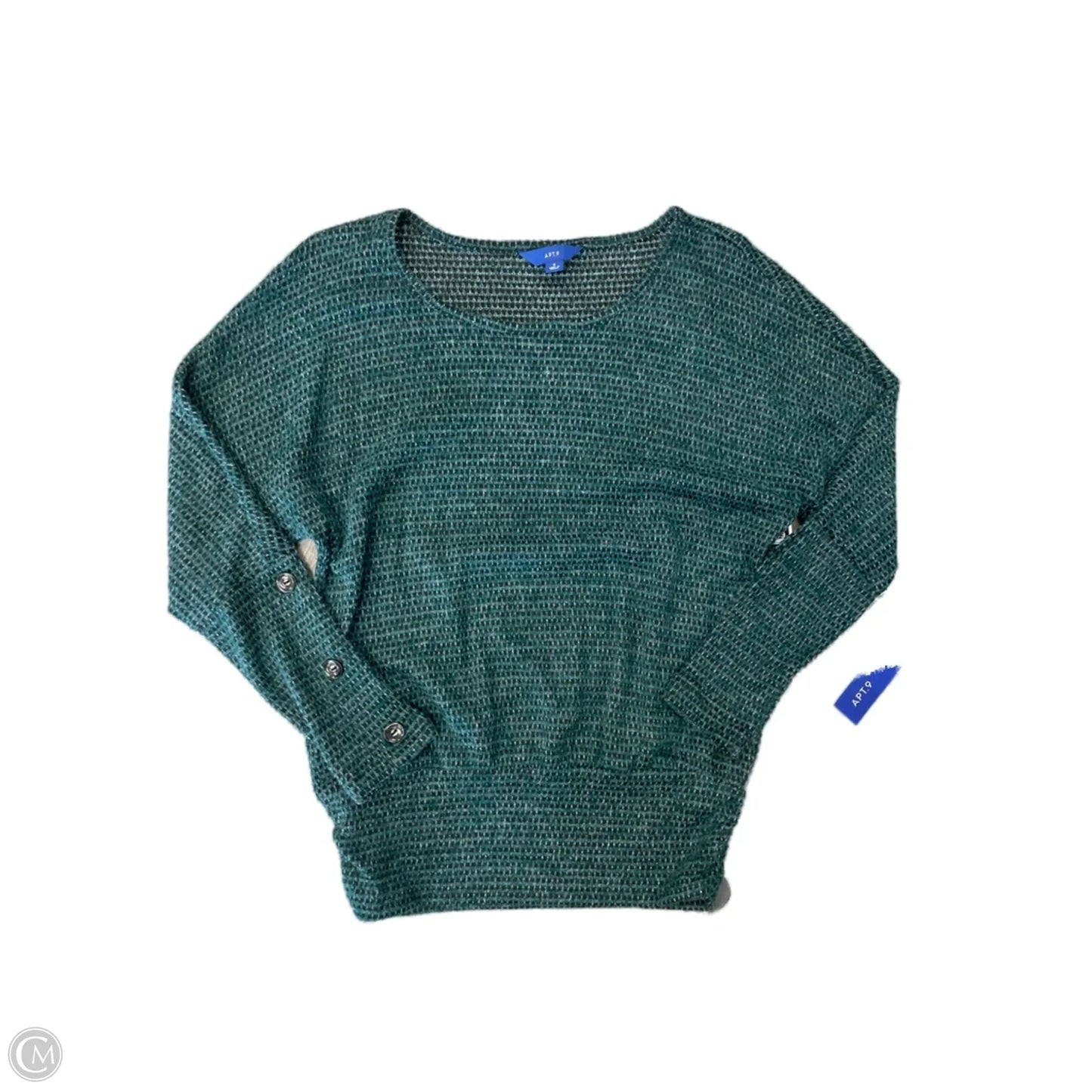 Top Long Sleeve By Apt 9 In Green, Size: S