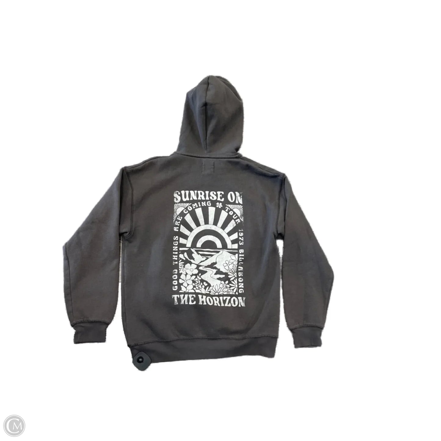 Sweatshirt Hoodie By Billabong In Grey, Size: M