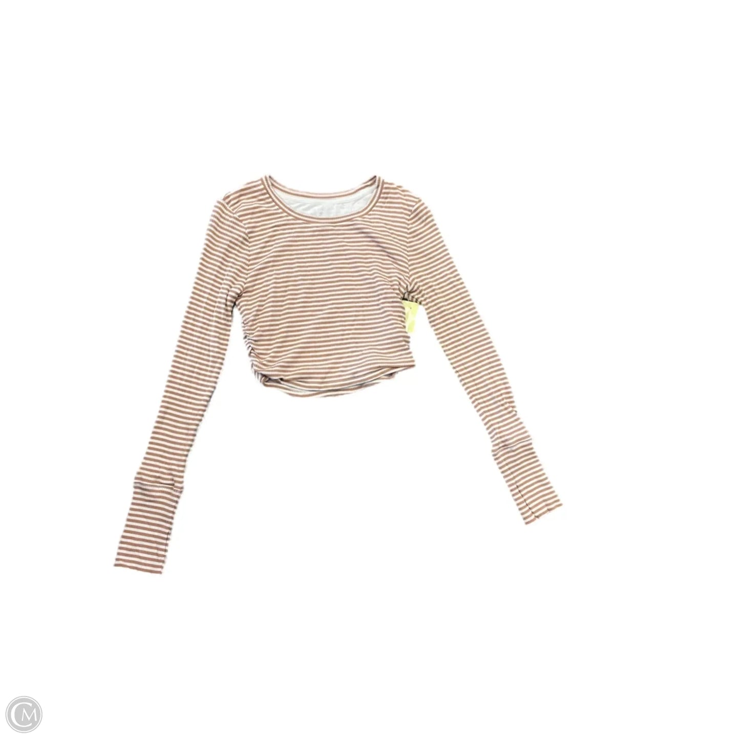 Top Long Sleeve By Aerie In Striped Pattern, Size: M