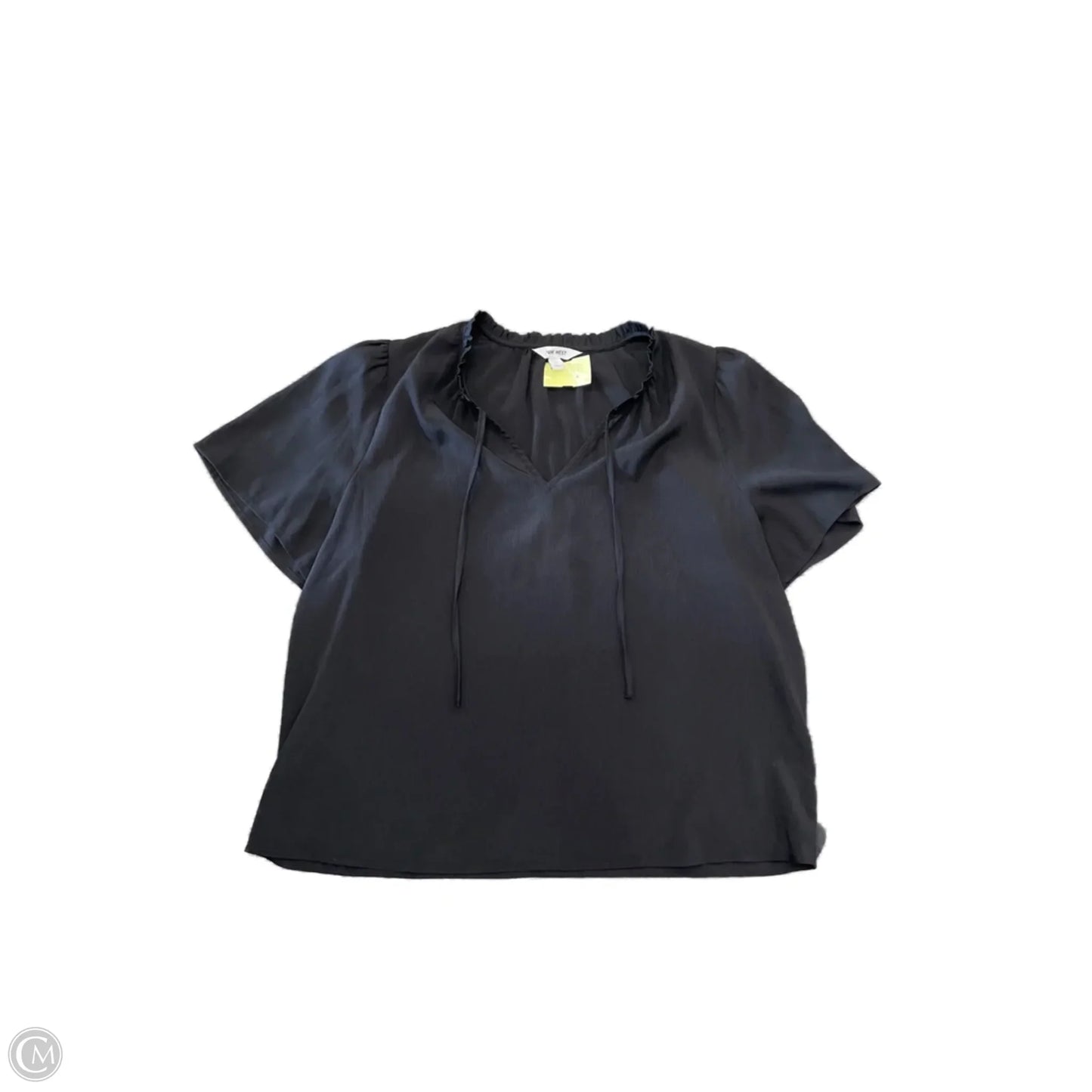 Blouse Short Sleeve By Nine West In Black, Size: Xl