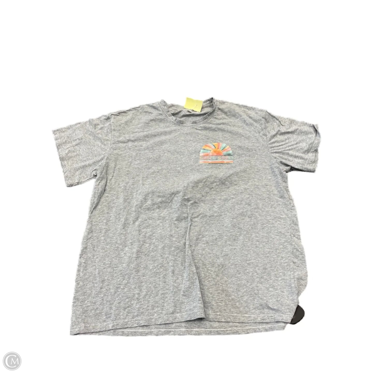 Top Short Sleeve By Cmc In Grey, Size: Xxl