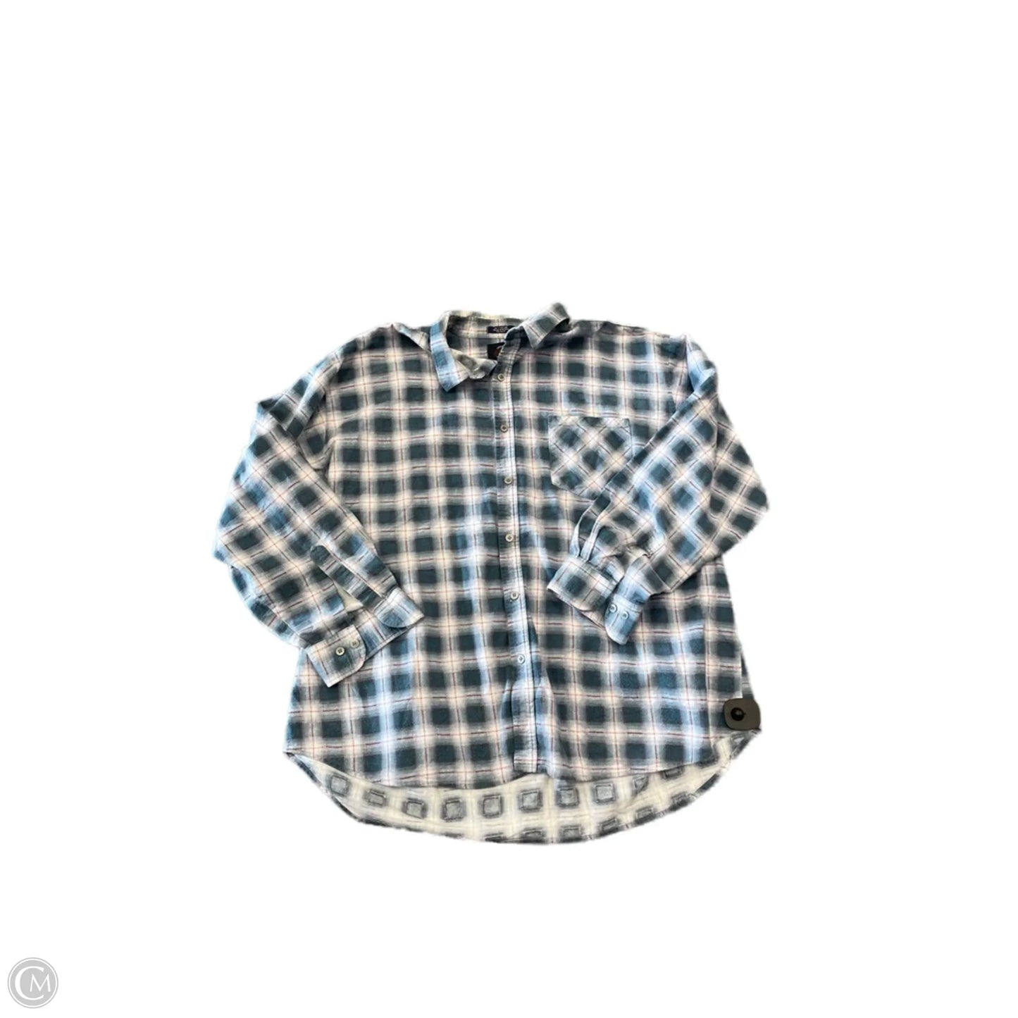 Top Long Sleeve By Cmc In Plaid Pattern, Size: 2x