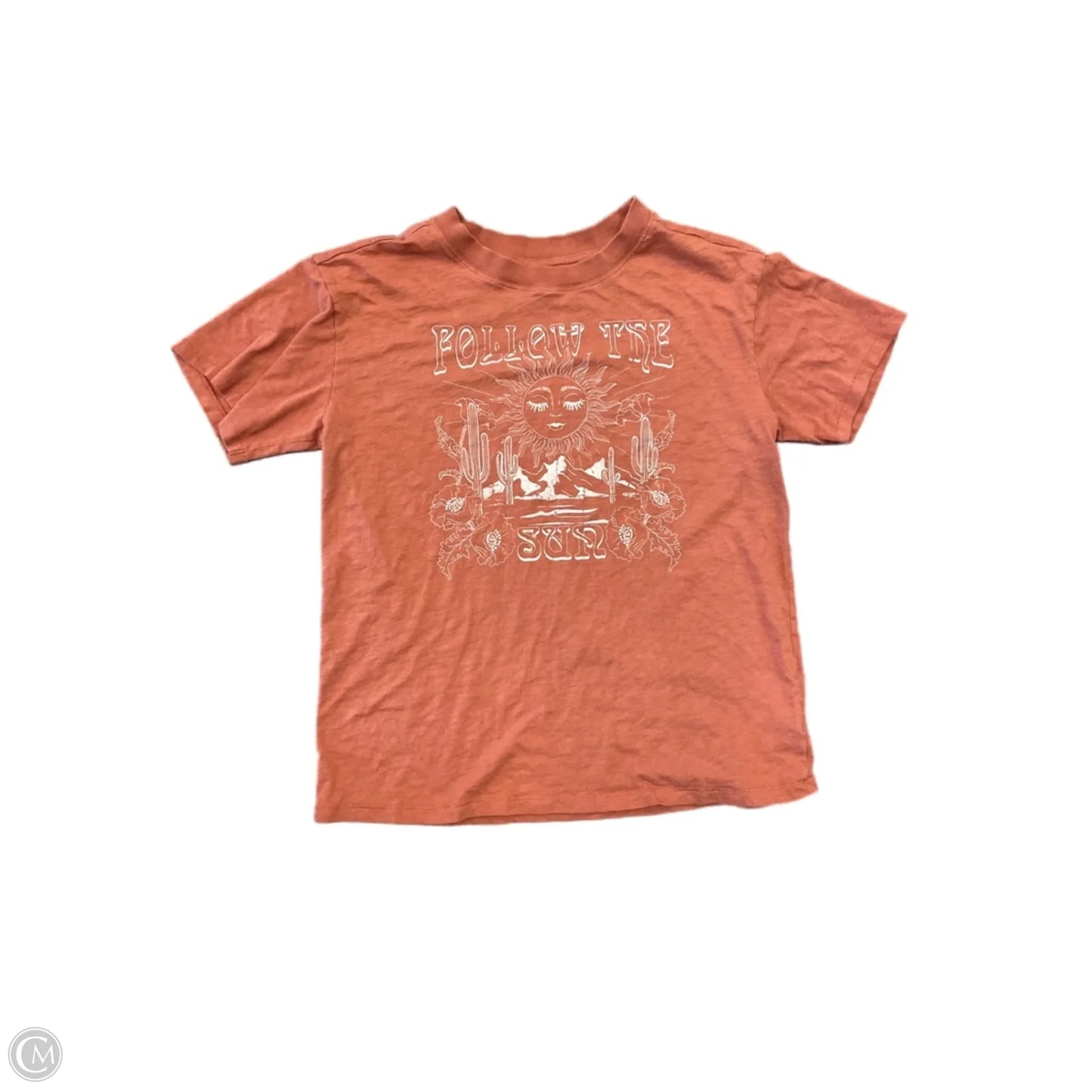 Top Short Sleeve By Cmc In Orange, Size: S