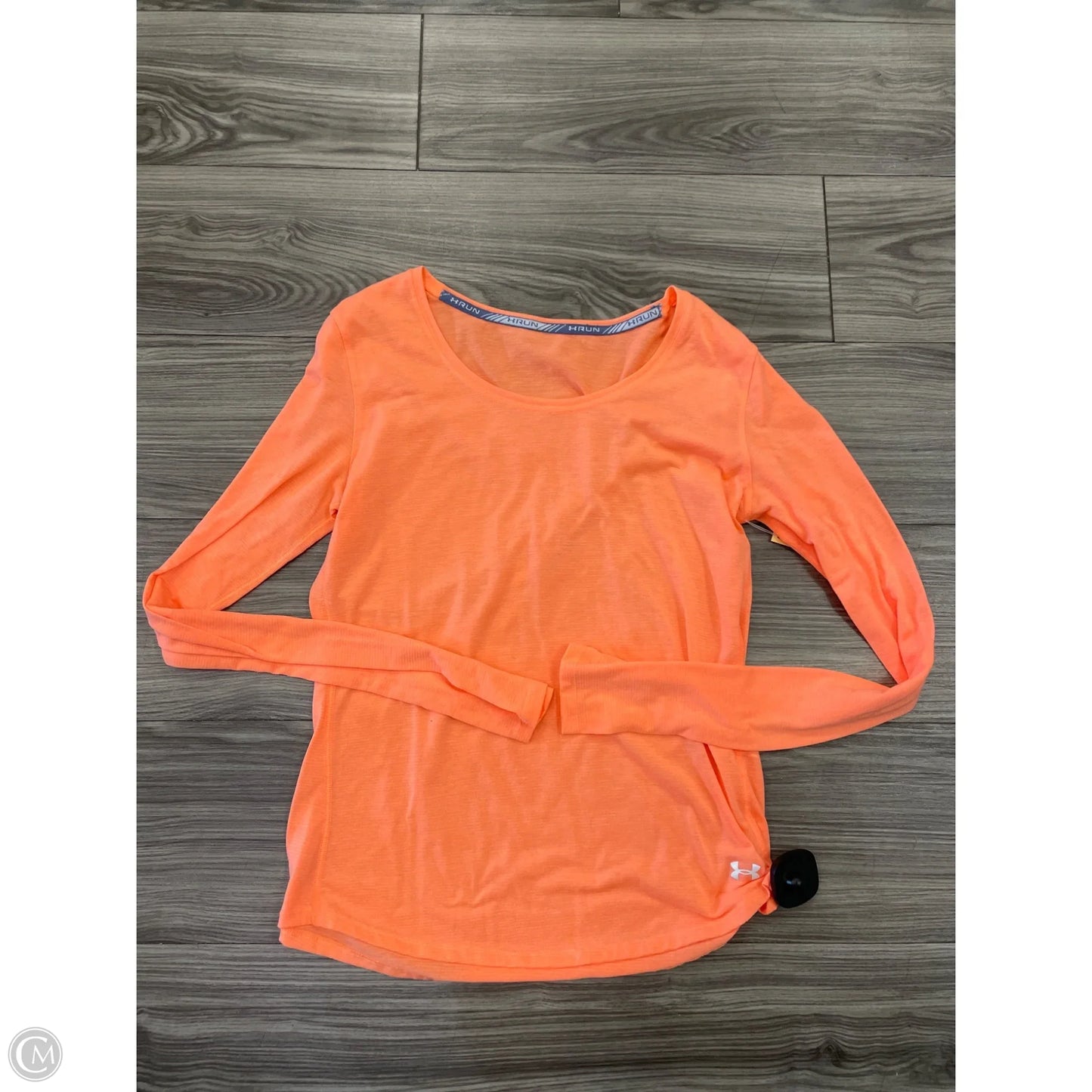 Top Long Sleeve By Under Armour In Orange, Size: S
