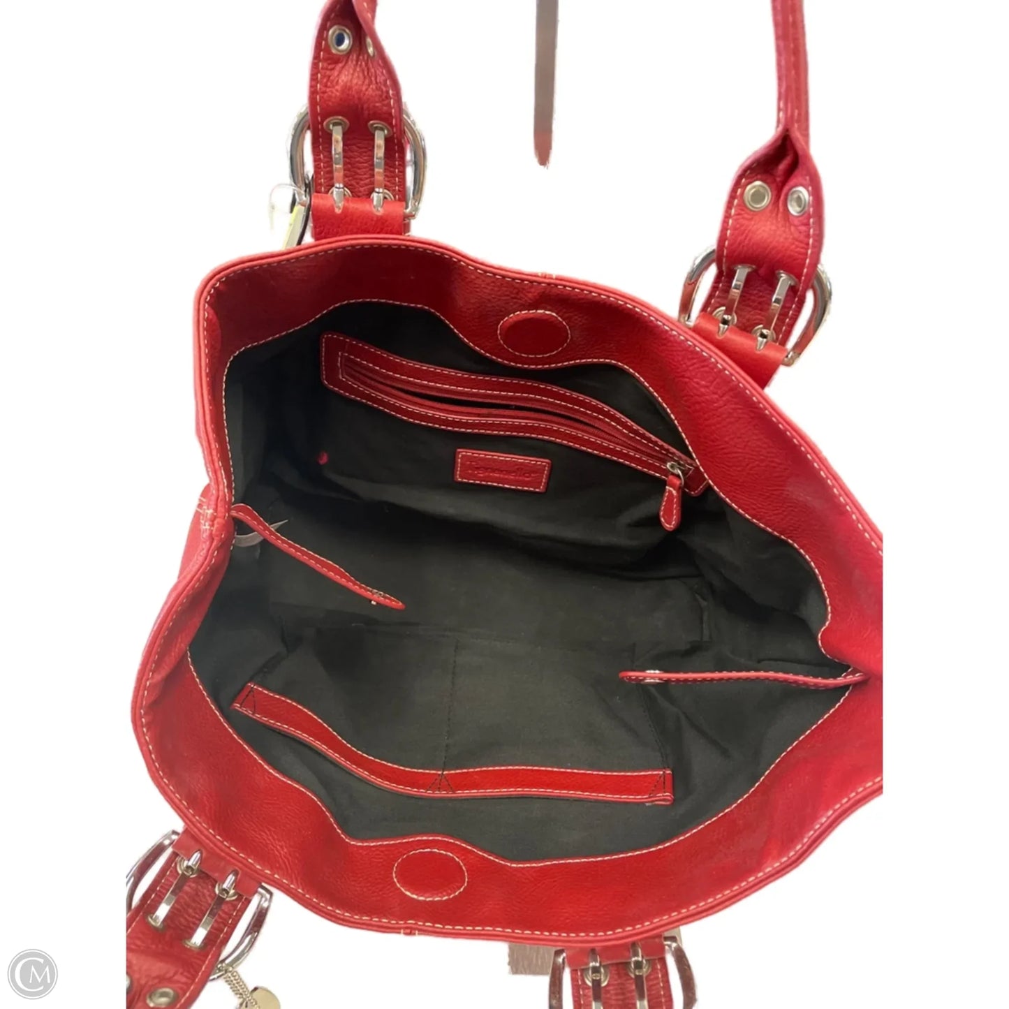 Handbag Leather By Tianello, Size: Large