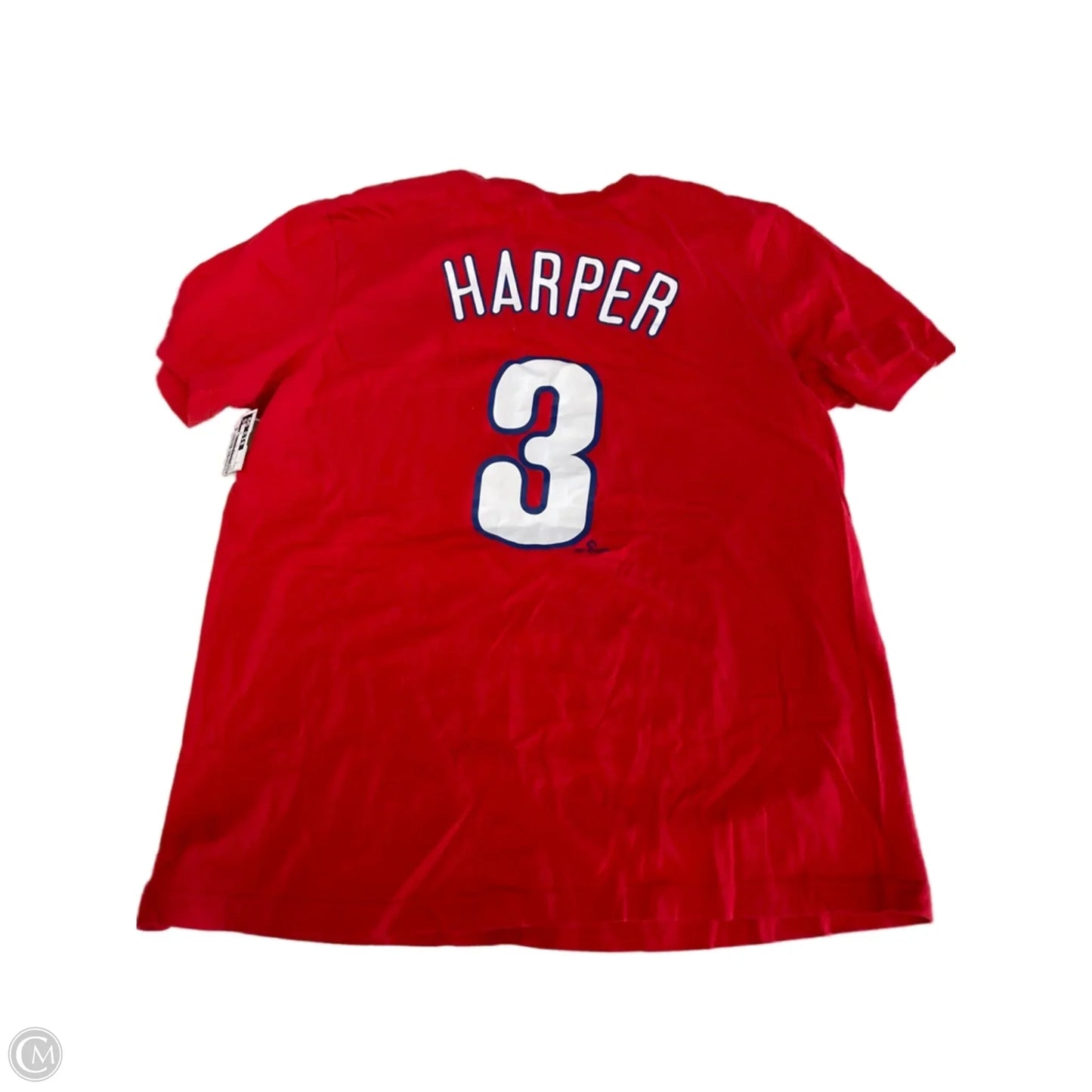 Athletic Top Short Sleeve By Nike In Red, Size: L