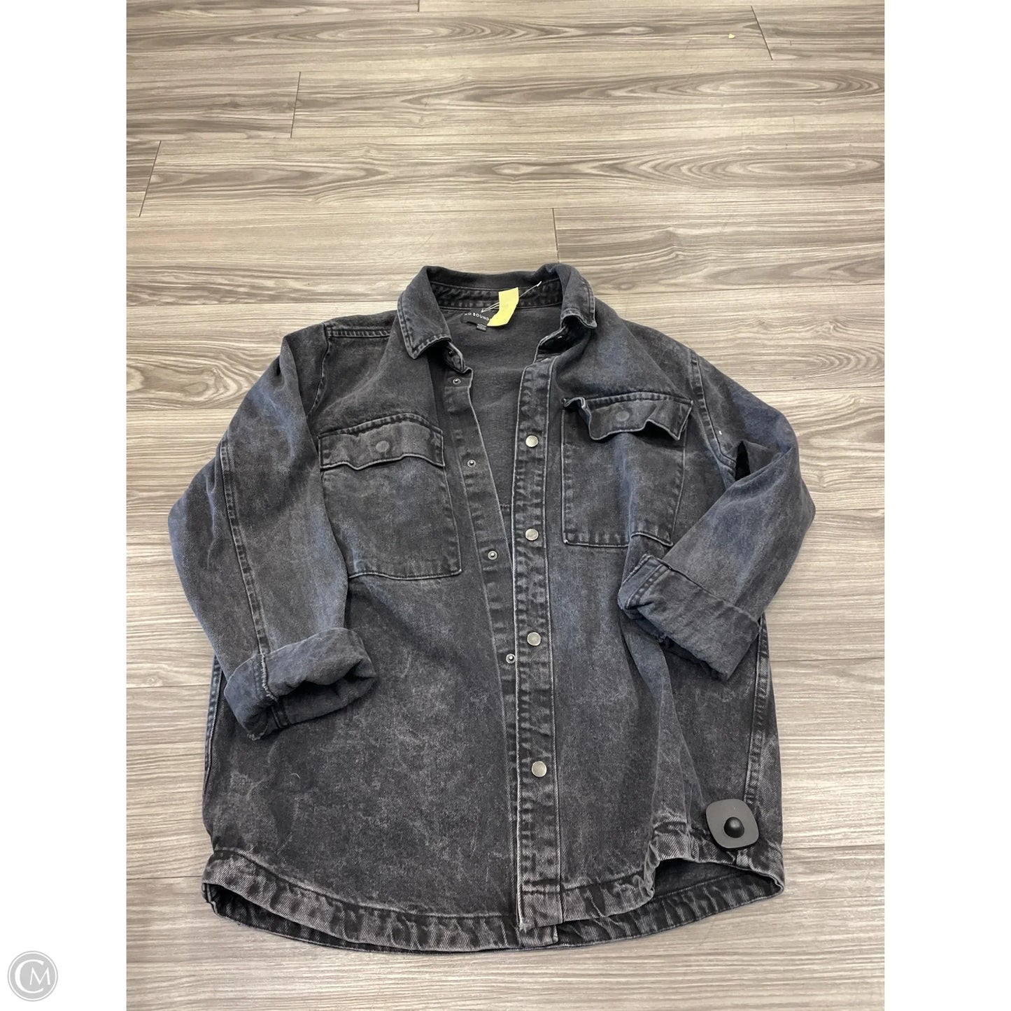 Jacket Denim By No Boundaries In Black Denim, Size: M