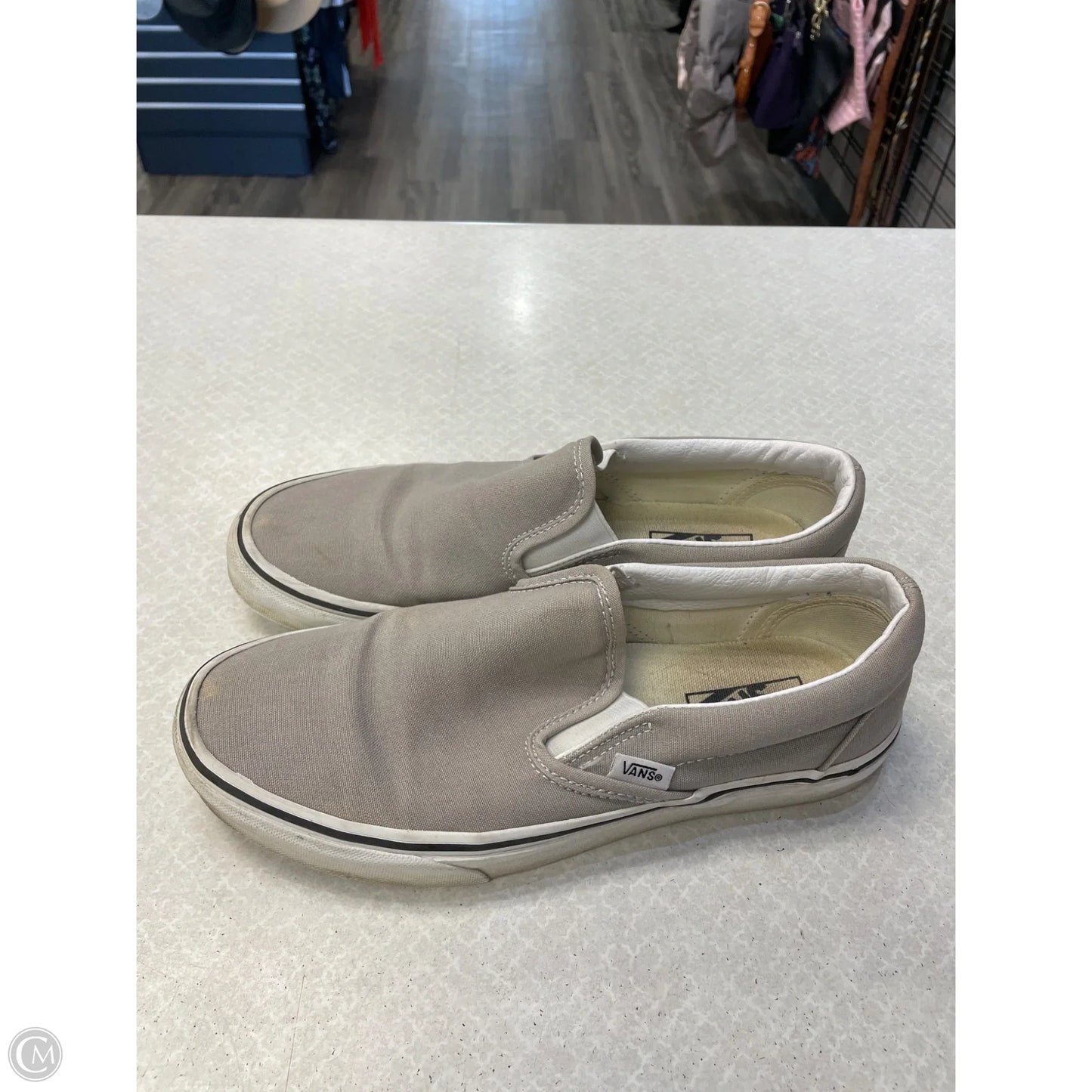 Shoes Sneakers By Vans In Grey, Size: 8.5