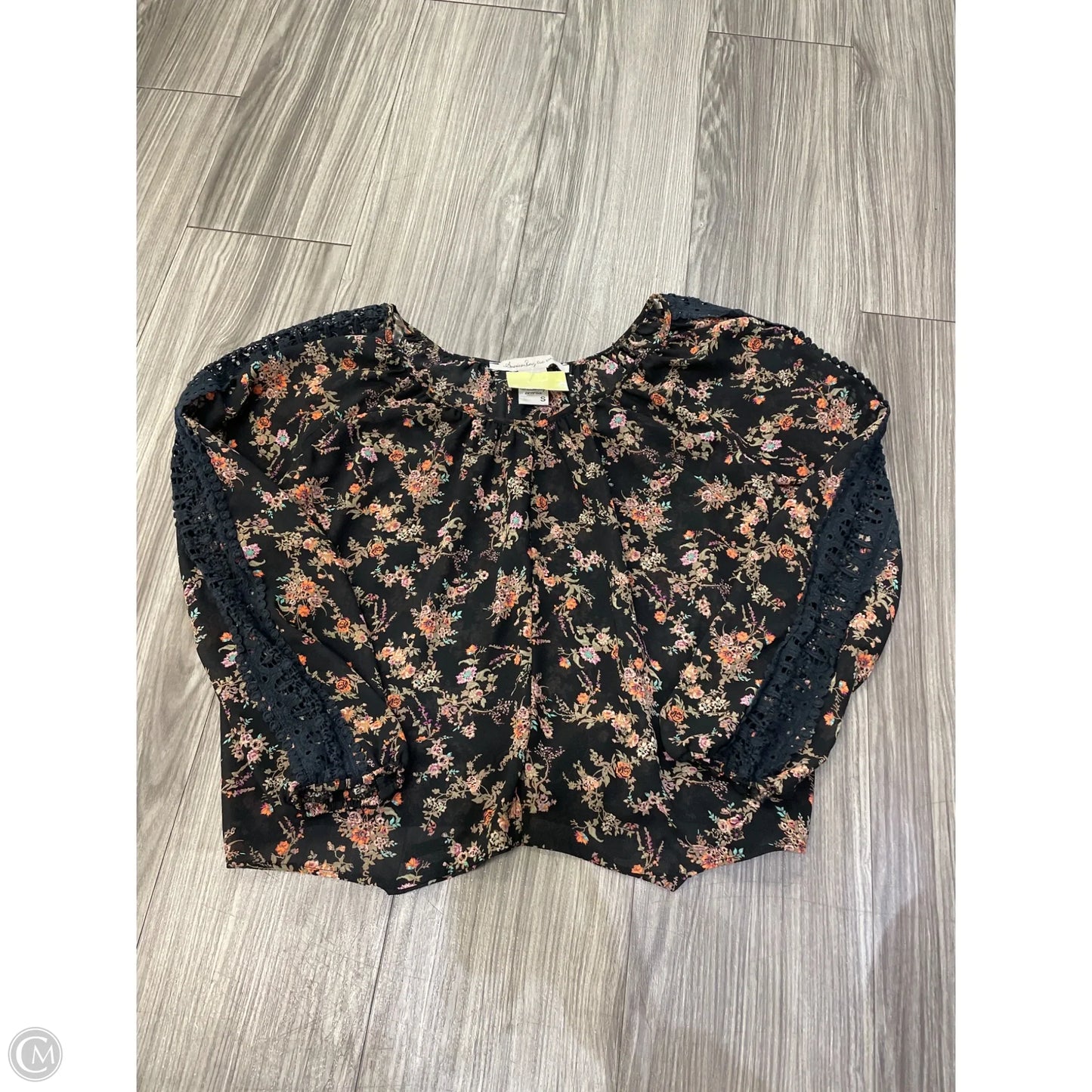 Top Long Sleeve By American Rag In Floral Print, Size: S