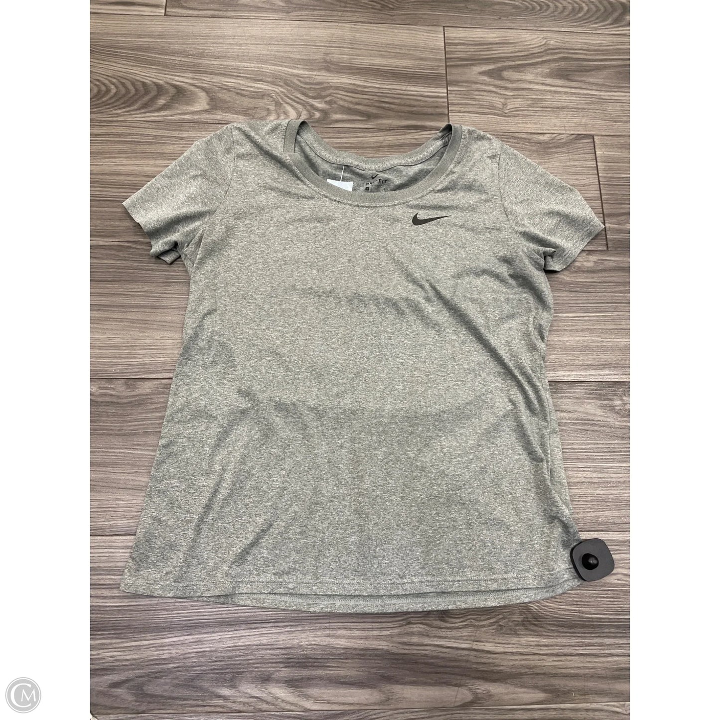 Athletic Top Short Sleeve By Nike Apparel In Grey, Size: L