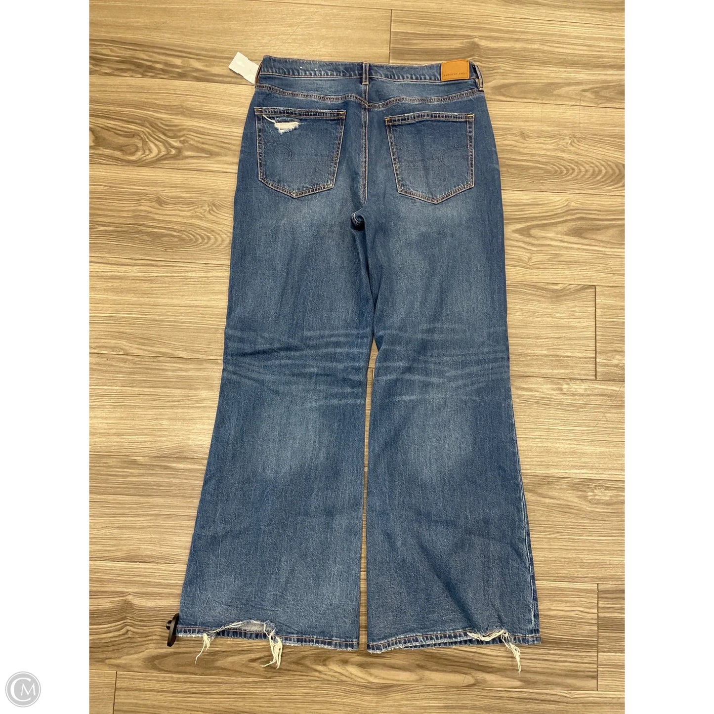 Jeans Flared By American Eagle In Blue Denim, Size: 10