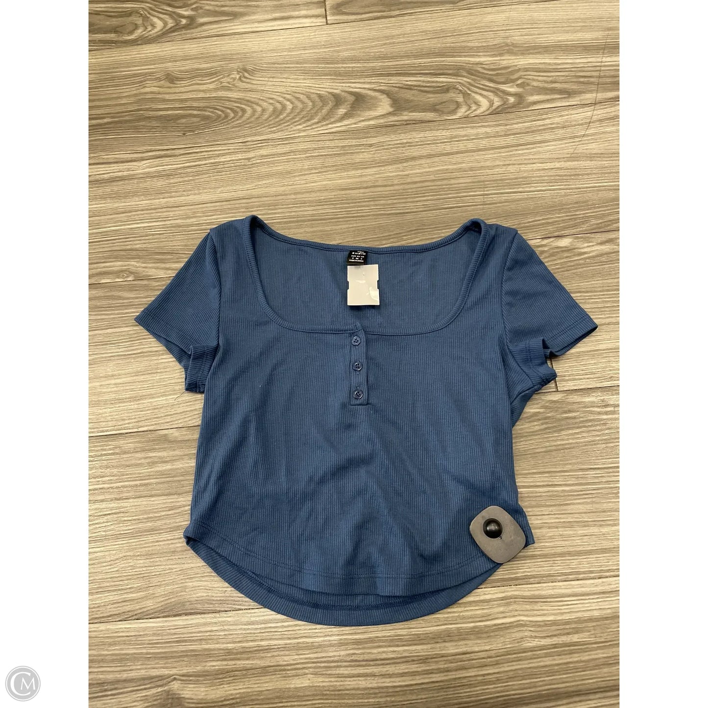 Top Short Sleeve By Shein In Blue, Size: S