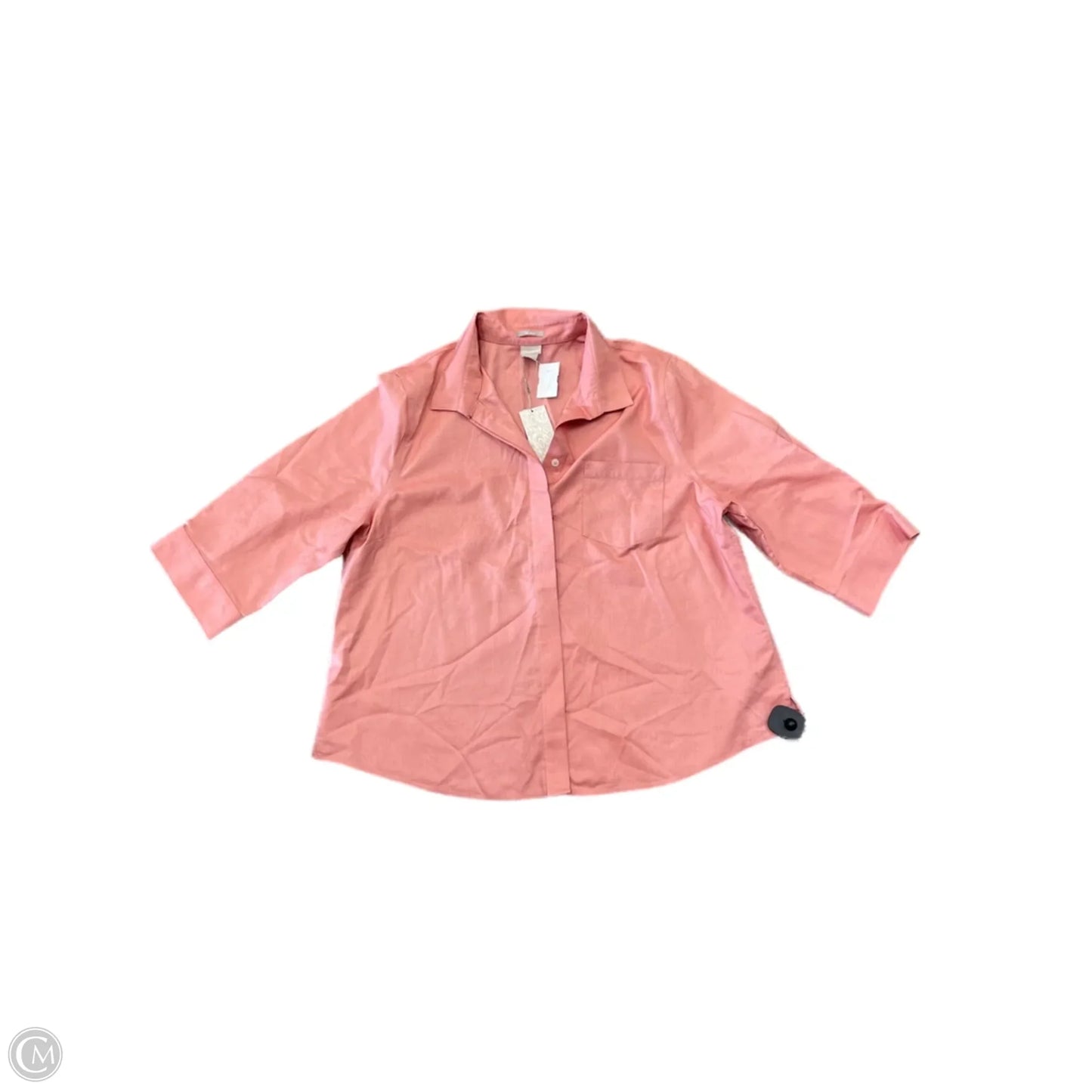 Top Long Sleeve By Chicos In Red, Size: Xl