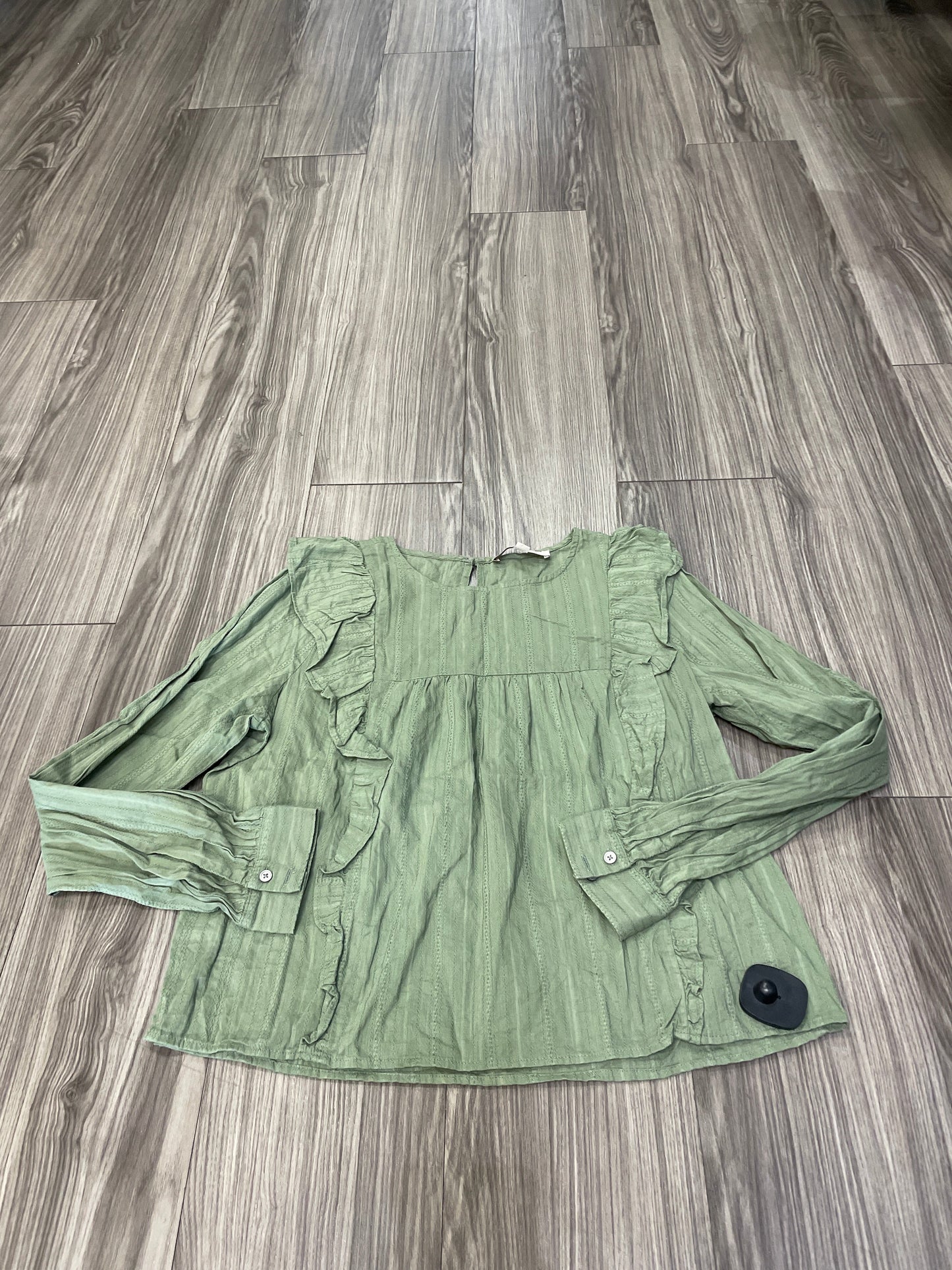 Green Top Long Sleeve Loft, Size M