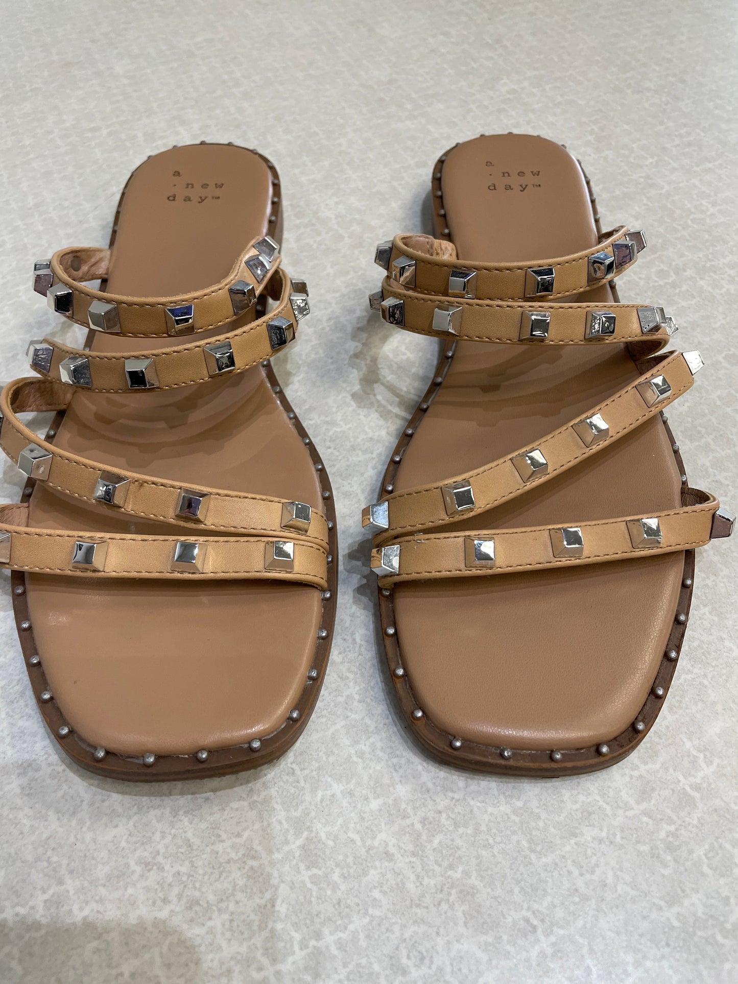 Sandals Flats By A New Day In Tan, Size: 7.5