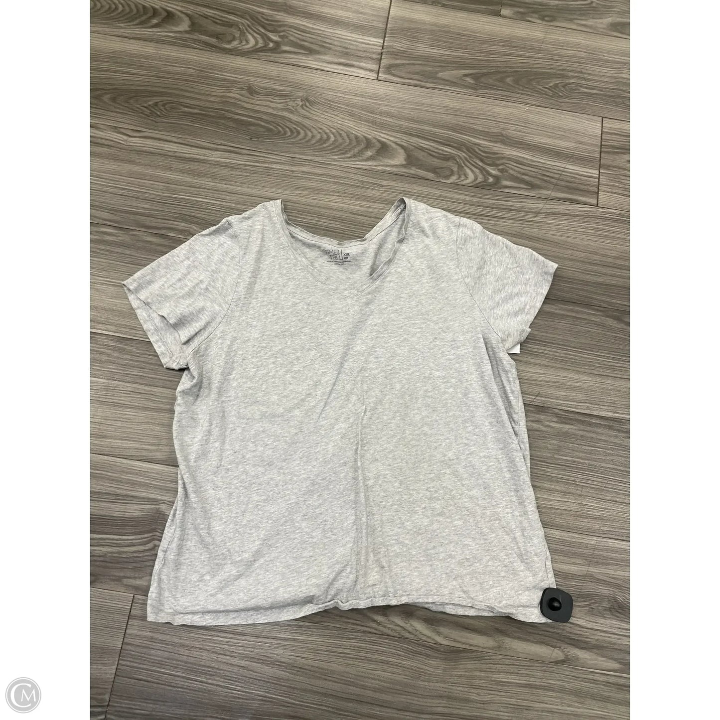 Top Short Sleeve By Time And Tru In Grey, Size: Xxl