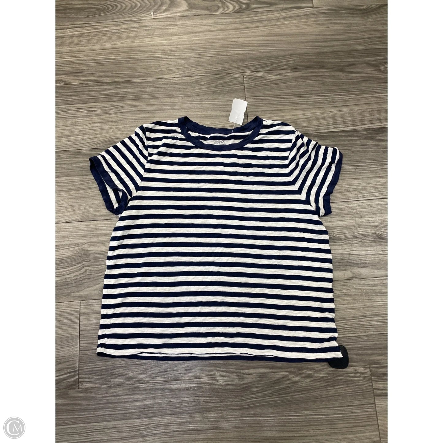 Top Short Sleeve By Aerie In Striped Pattern, Size: Xl