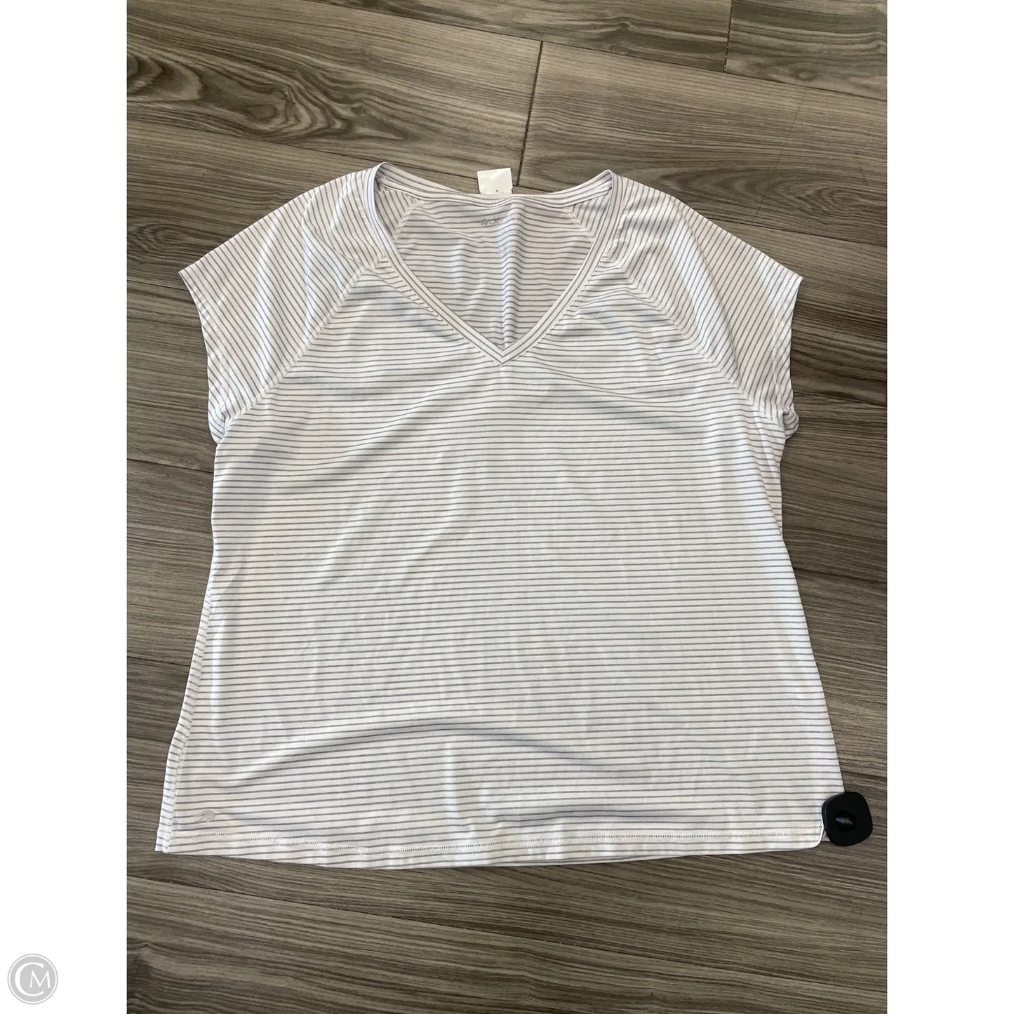Top Short Sleeve By Ideology In Striped Pattern, Size: Xxl