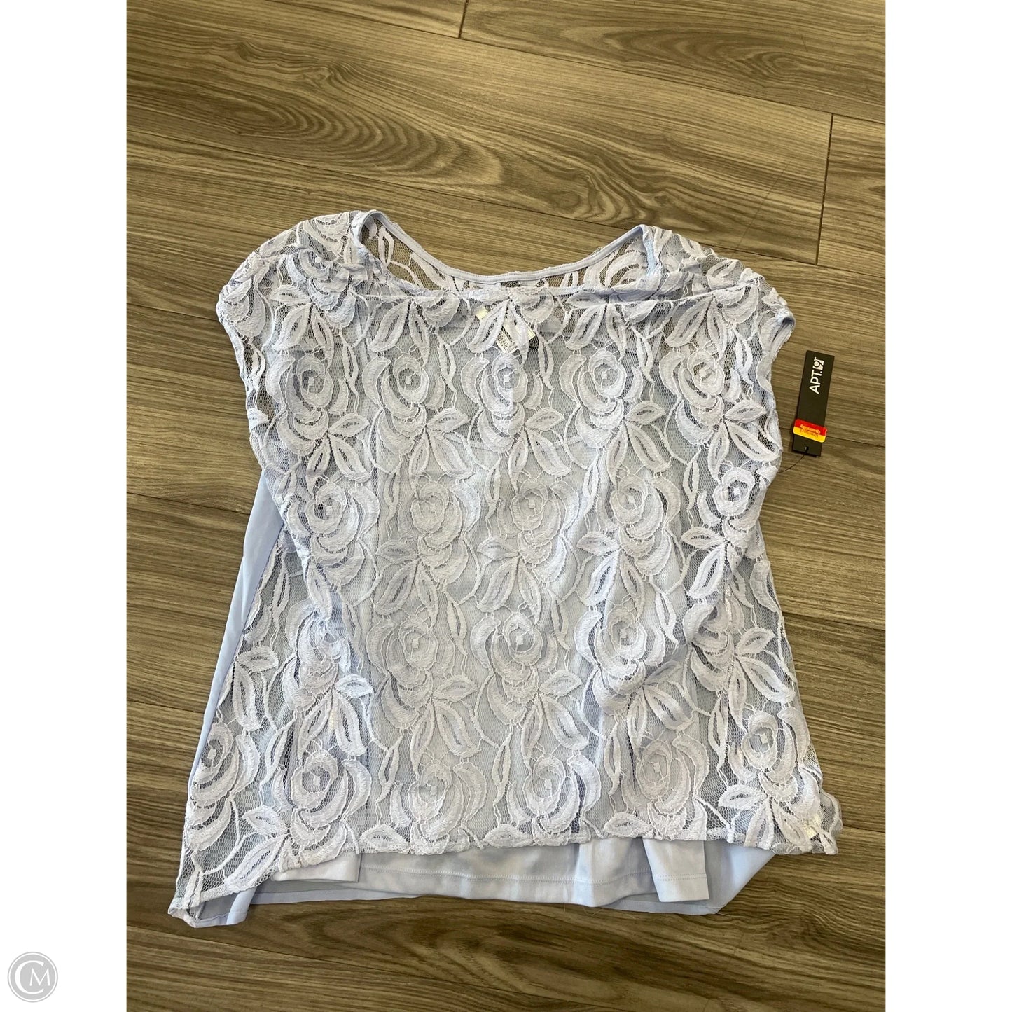 Top Short Sleeve By Apt 9 In Blue, Size: Lp