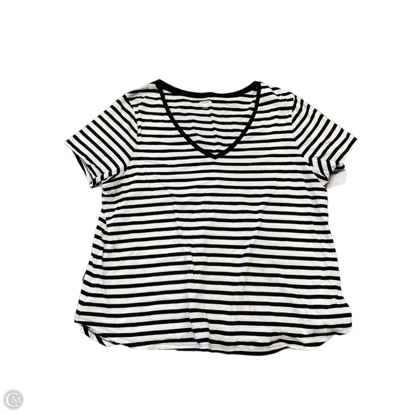 Top Short Sleeve By Old Navy In Striped Pattern, Size: Xxl