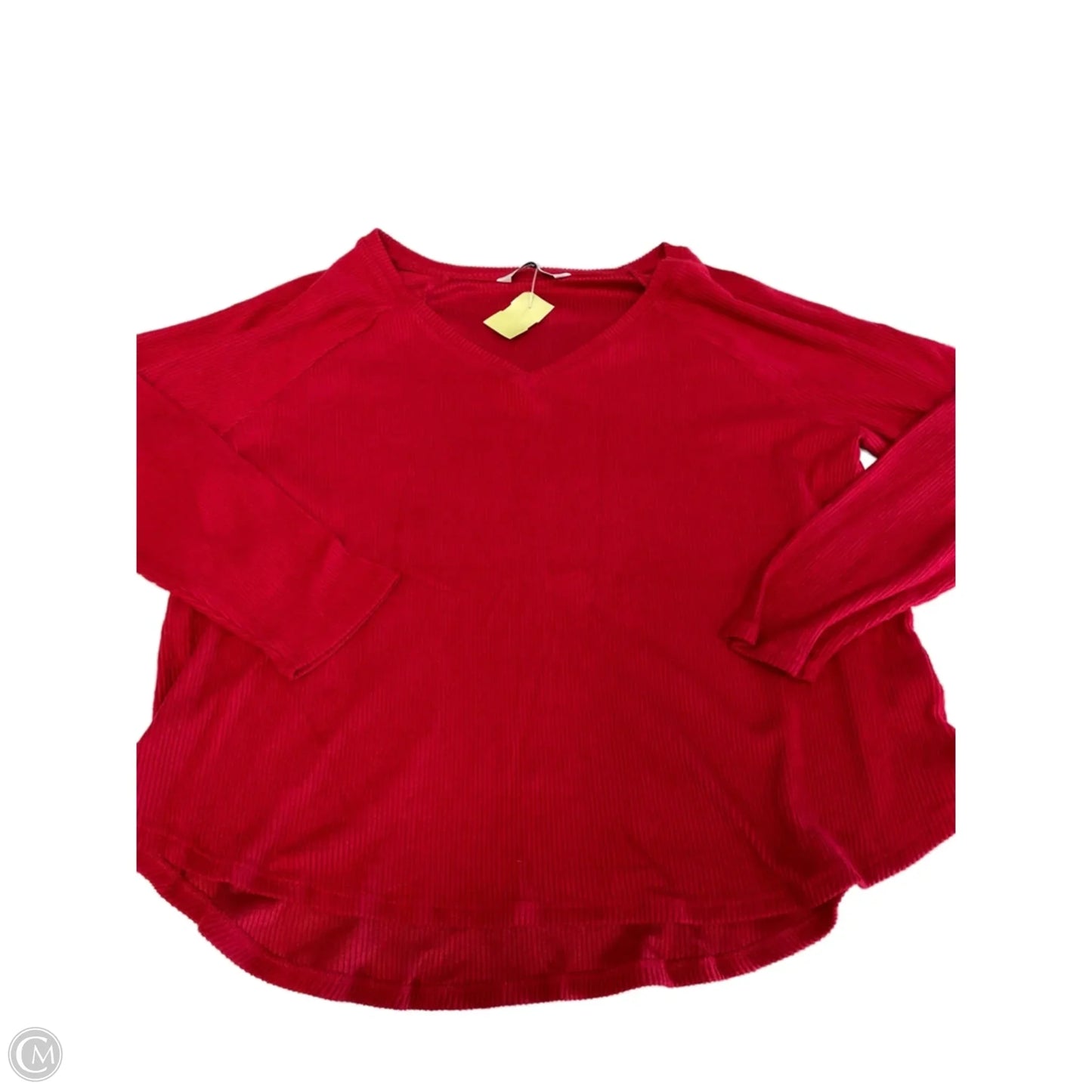 Top Long Sleeve Basic By Sonoma In Red, Size: Xlp