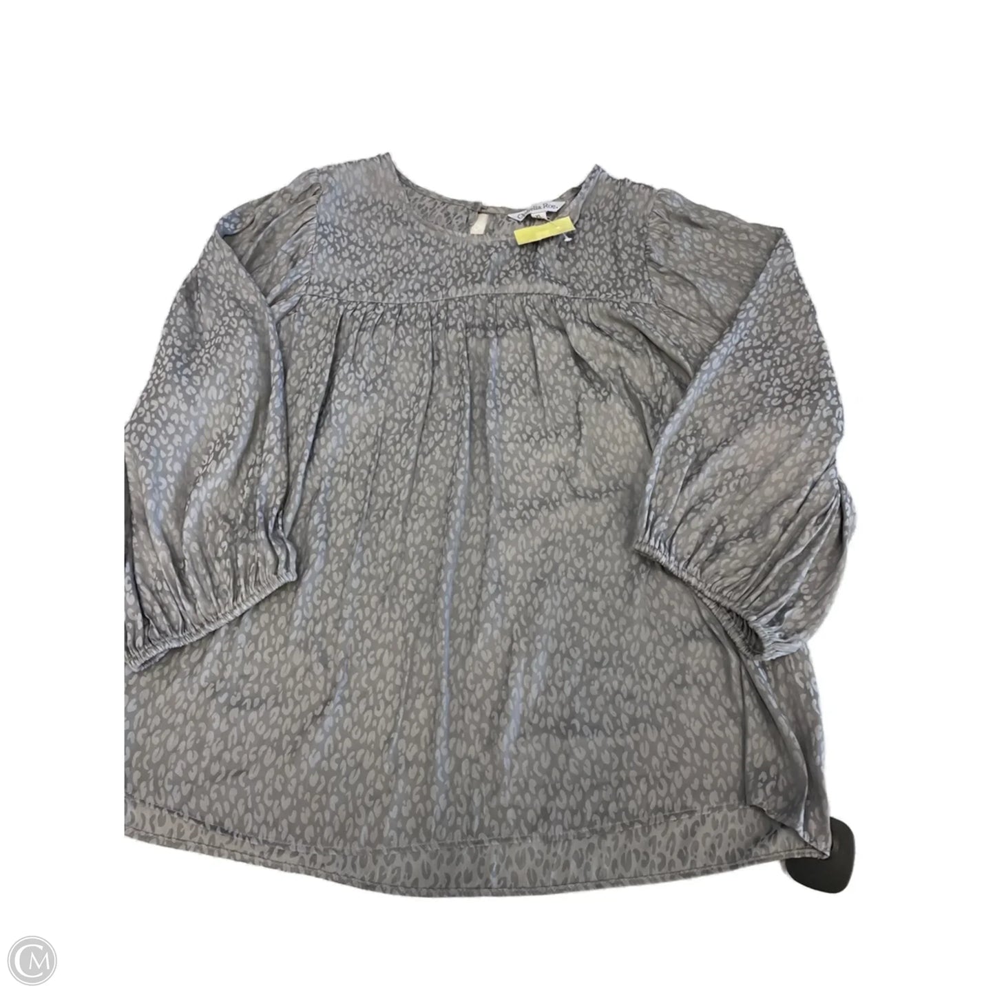 Top Long Sleeve Basic By Ophelia Roe In Grey, Size: Xl
