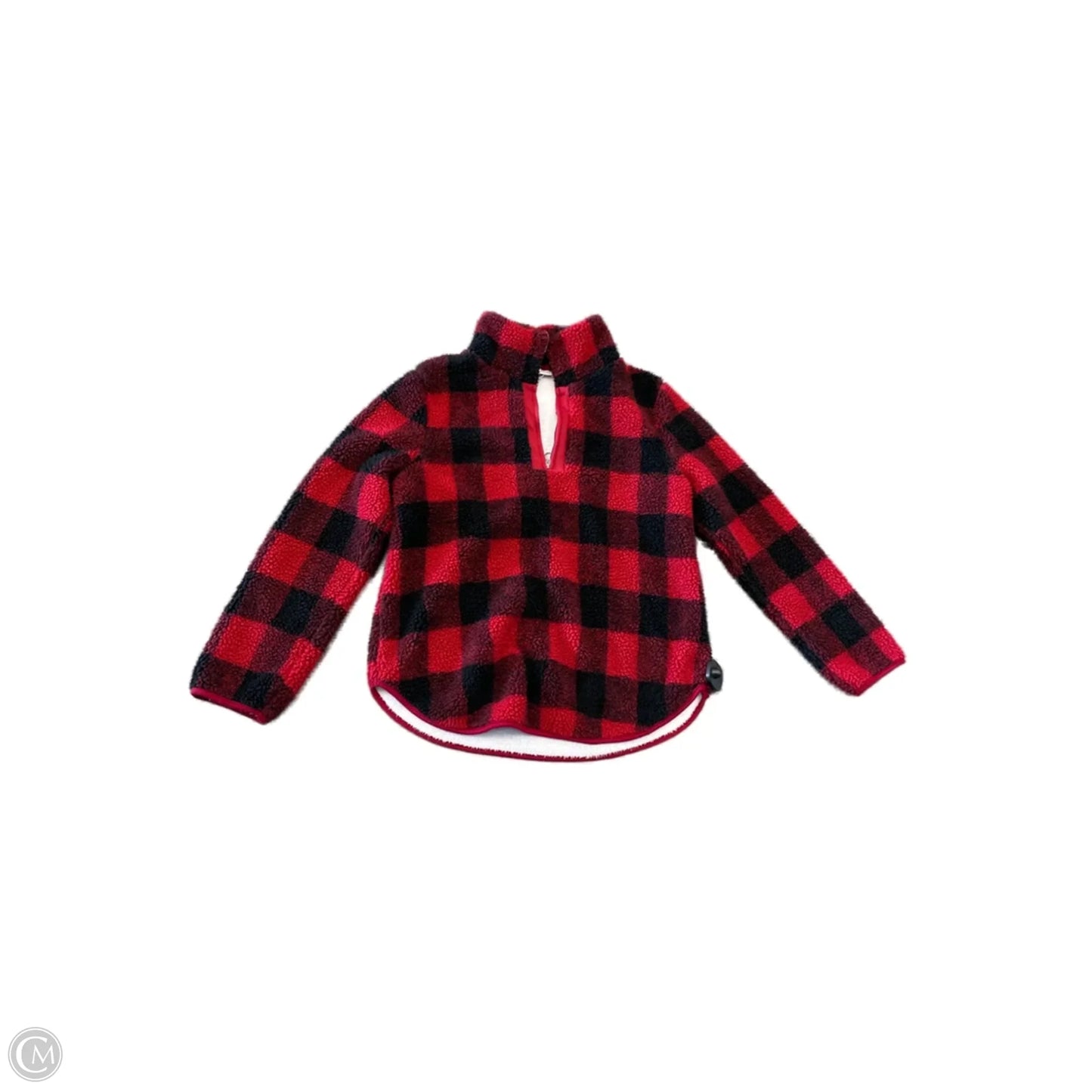 Jacket Faux Fur & Sherpa By Clothes Mentor In Plaid Pattern, Size: M