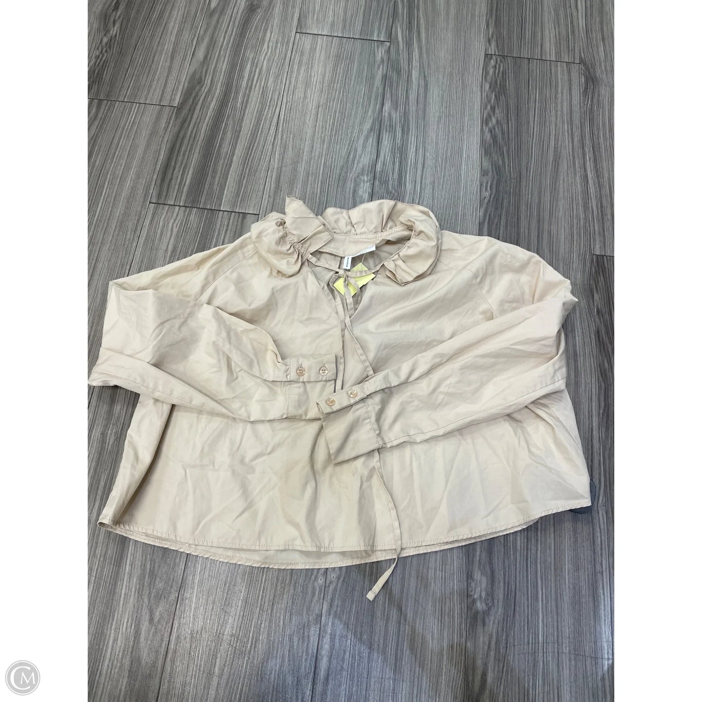 Top Long Sleeve Basic By Asos In Cream, Size: S