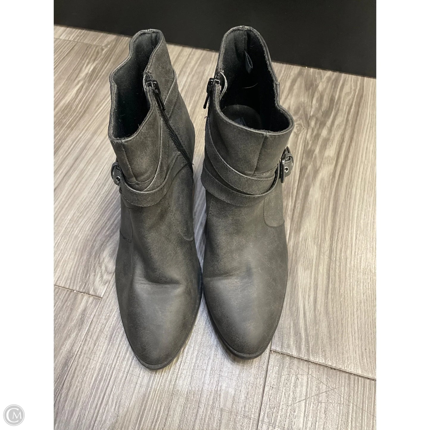 Boots Ankle Heels By Faded Glory In Black, Size: 9