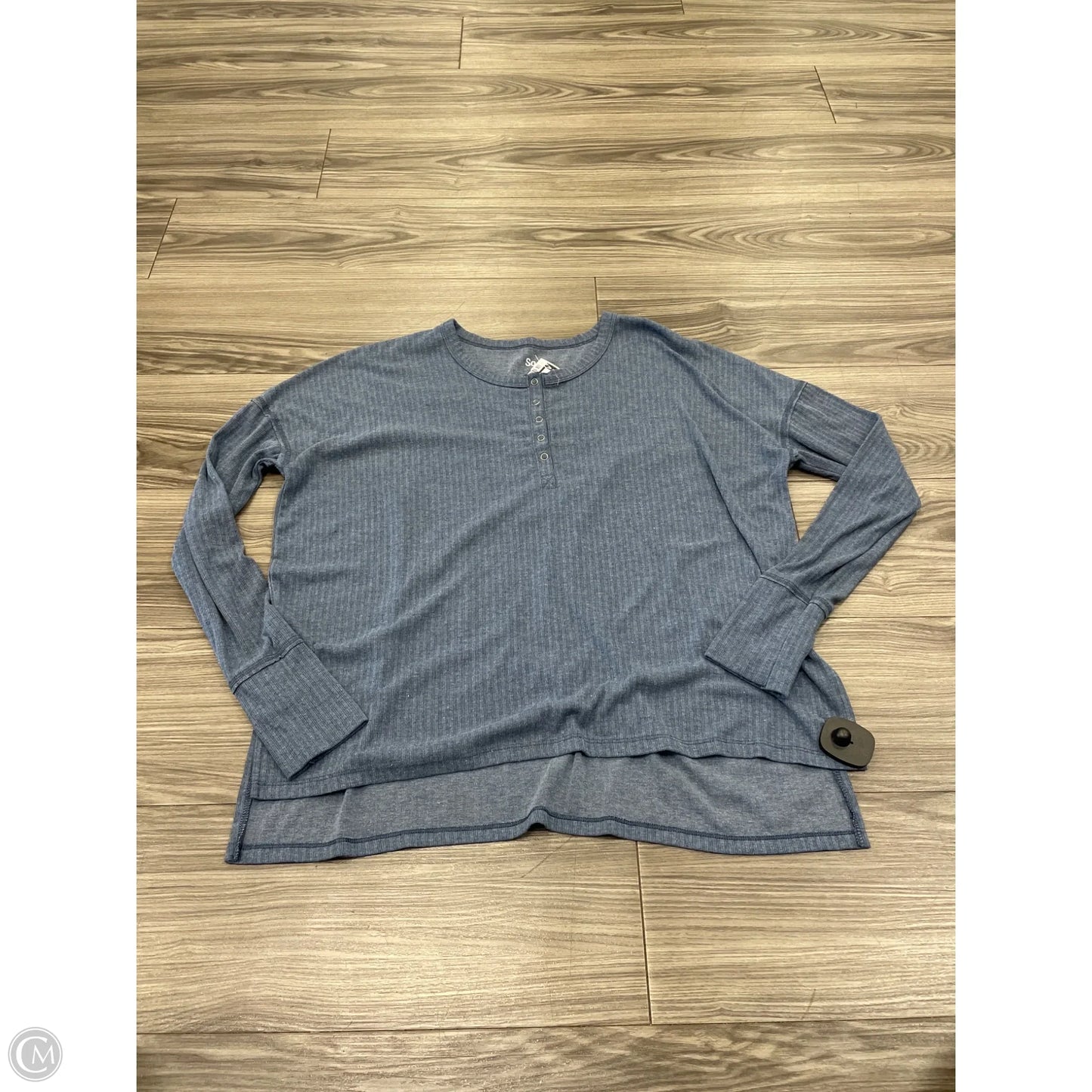 Top Long Sleeve Basic By So In Blue, Size: M