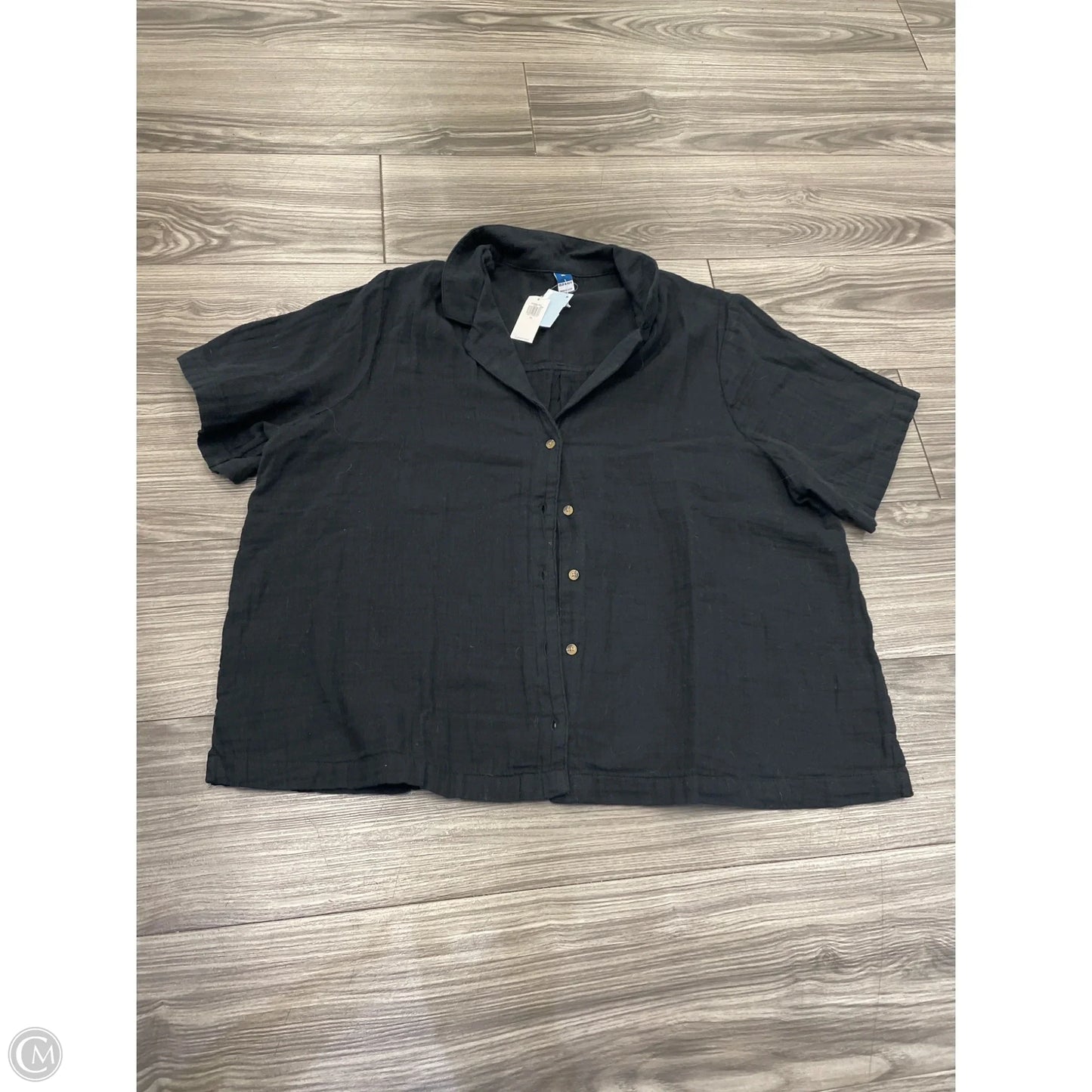 Top Short Sleeve Basic By Old Navy In Black, Size: Xl