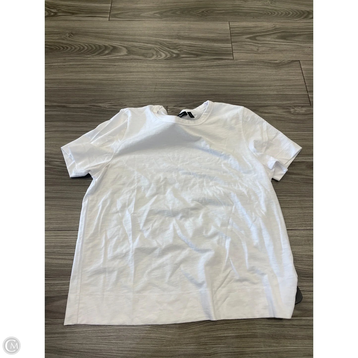 Top Short Sleeve By Theory In White, Size: L