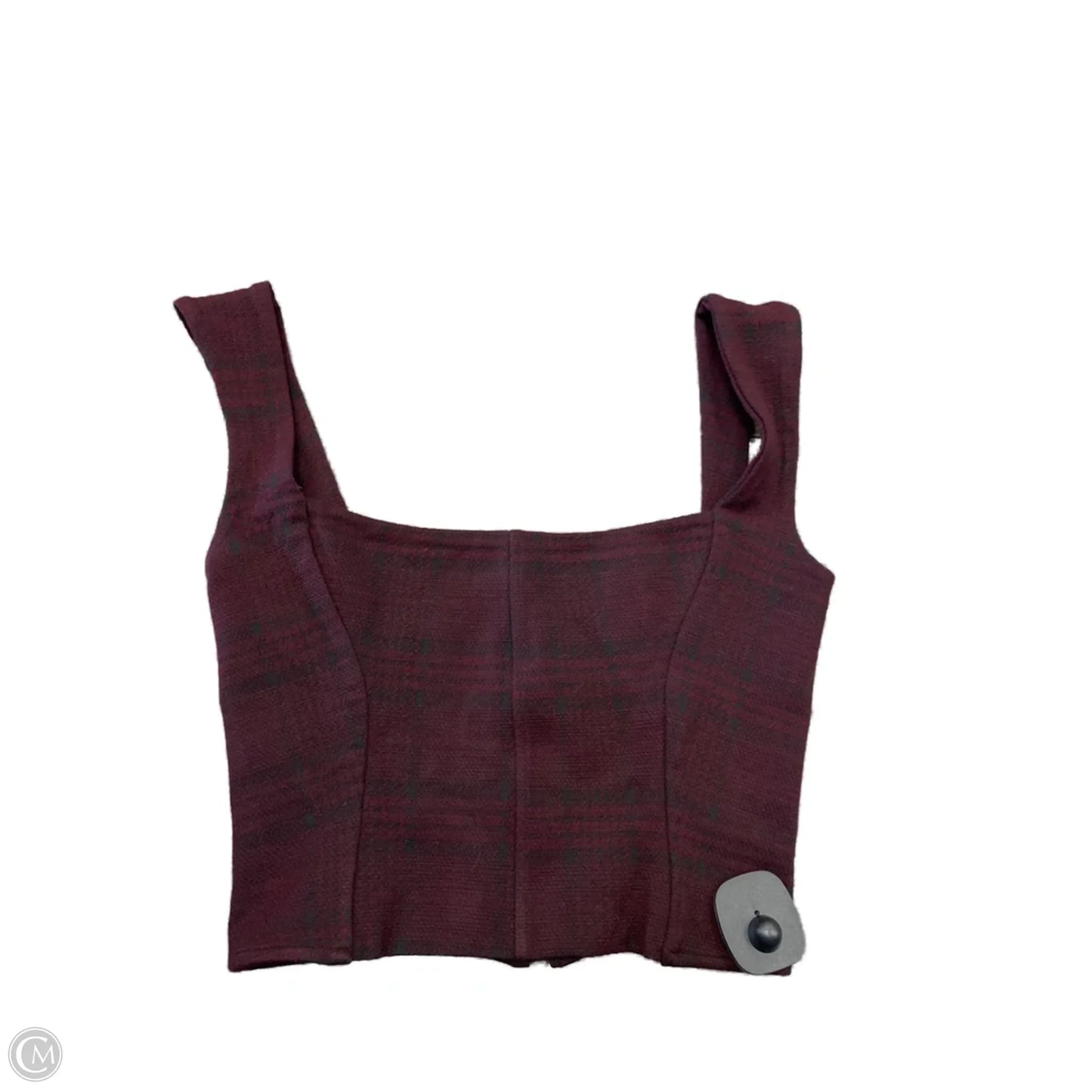 Tank Top By Clothes Mentor In Plaid Pattern, Size: S