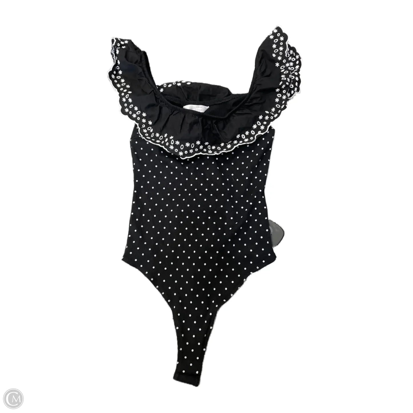 Bodysuit By Clothes Mentor In Black & White, Size: Xs