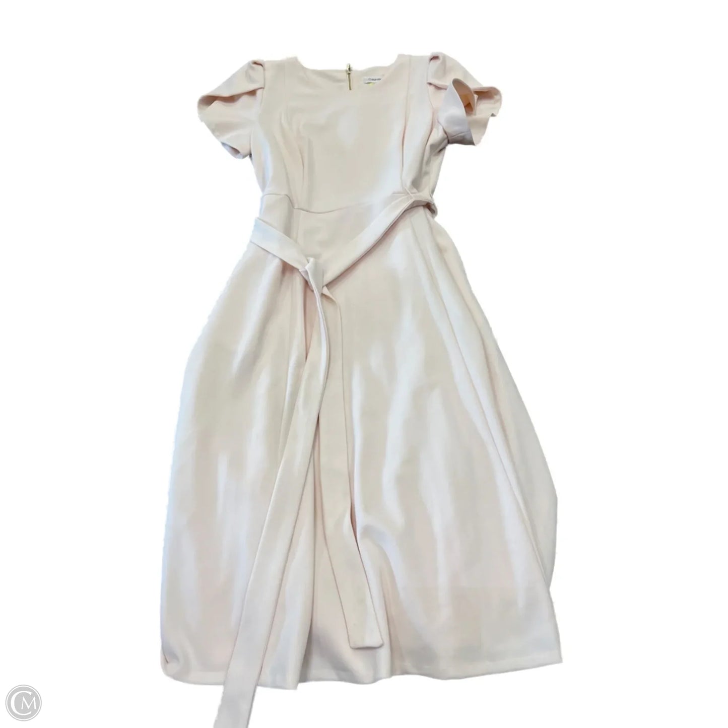 Dress Casual Midi By Calvin Klein In Pink, Size: 12