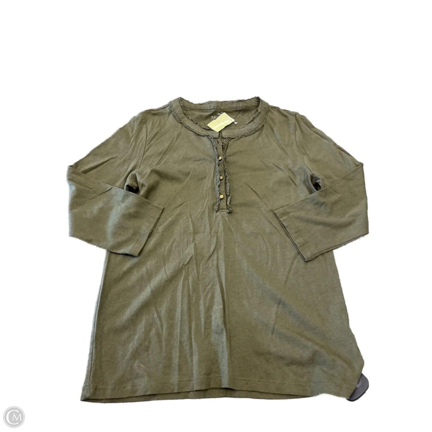 Top Long Sleeve By Talbots In Green, Size: M