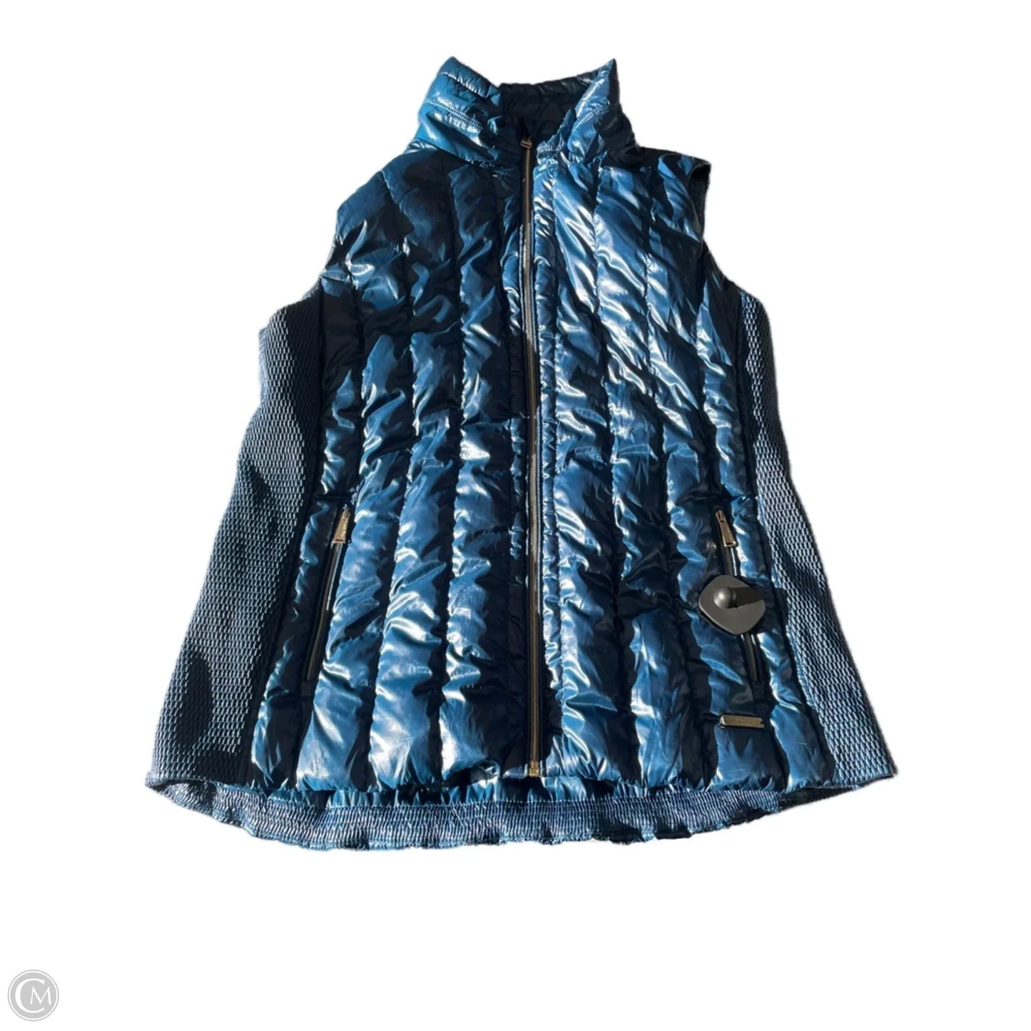 Vest Puffer & Quilted By Calvin Klein In Blue, Size: Xl
