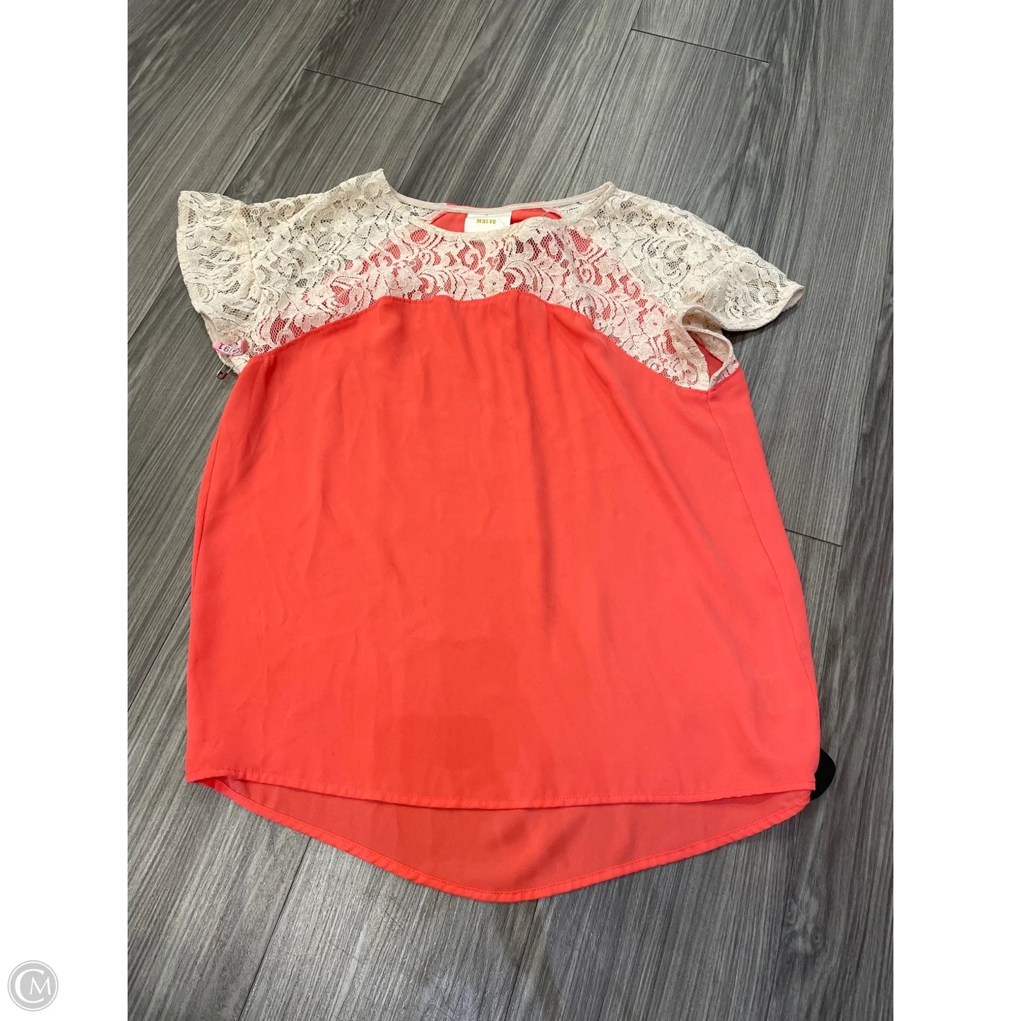 Top Short Sleeve By Maeve In Pink, Size: S