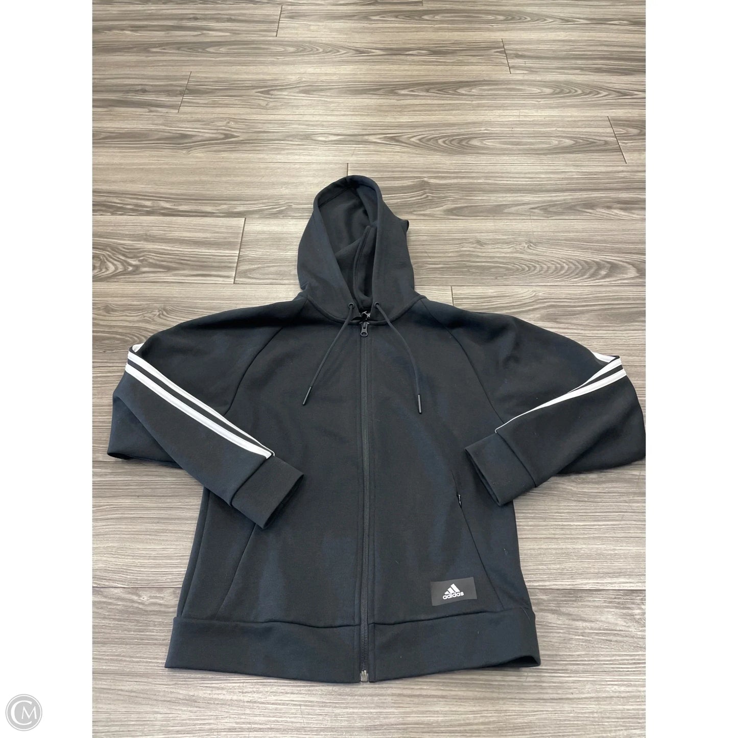 Athletic Jacket By Adidas In Black, Size: S