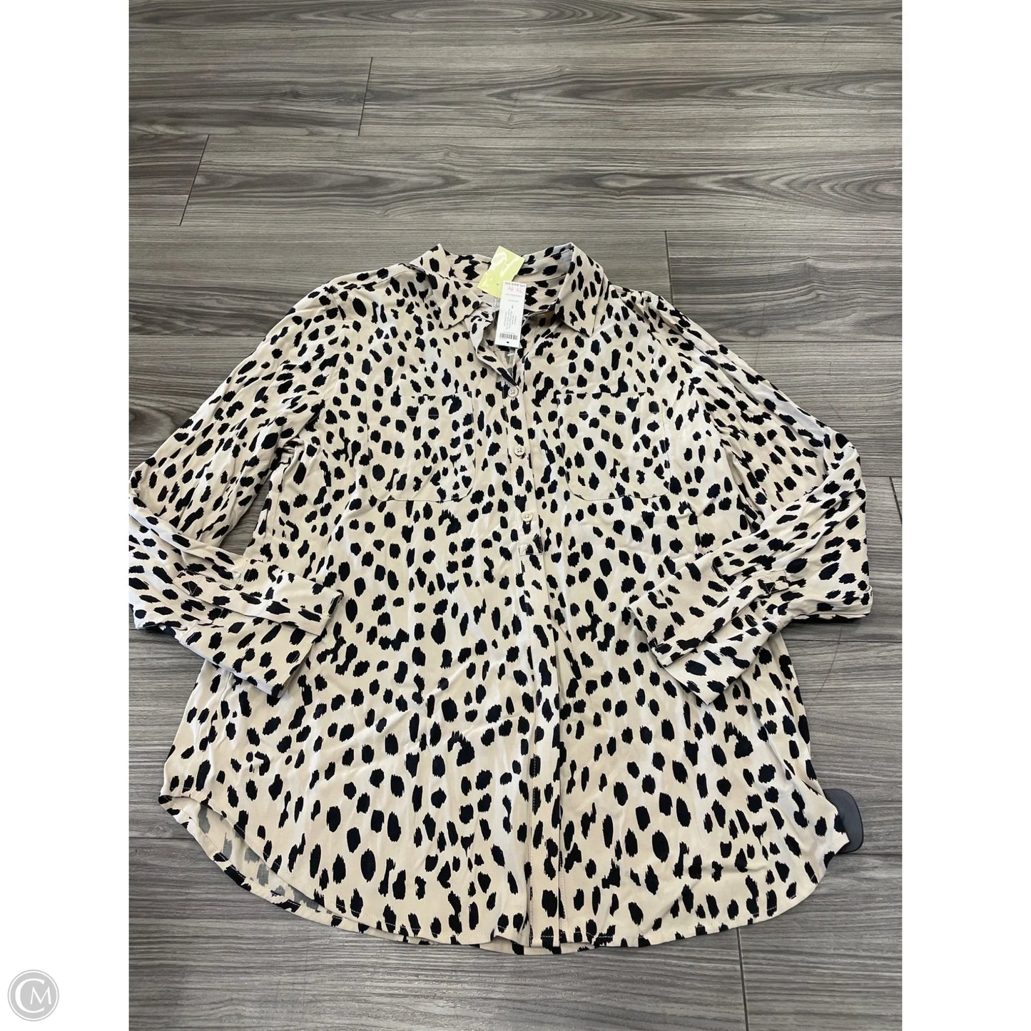 Top Long Sleeve By Chicos In Animal Print, Size: L